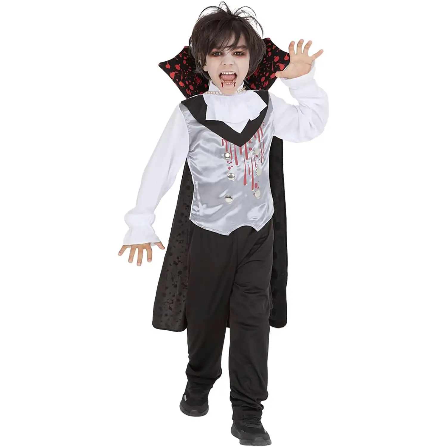 Costume Vampiro Insanguinato per Bambini - Taglia S - 7/8 anni - Abiti halloween
