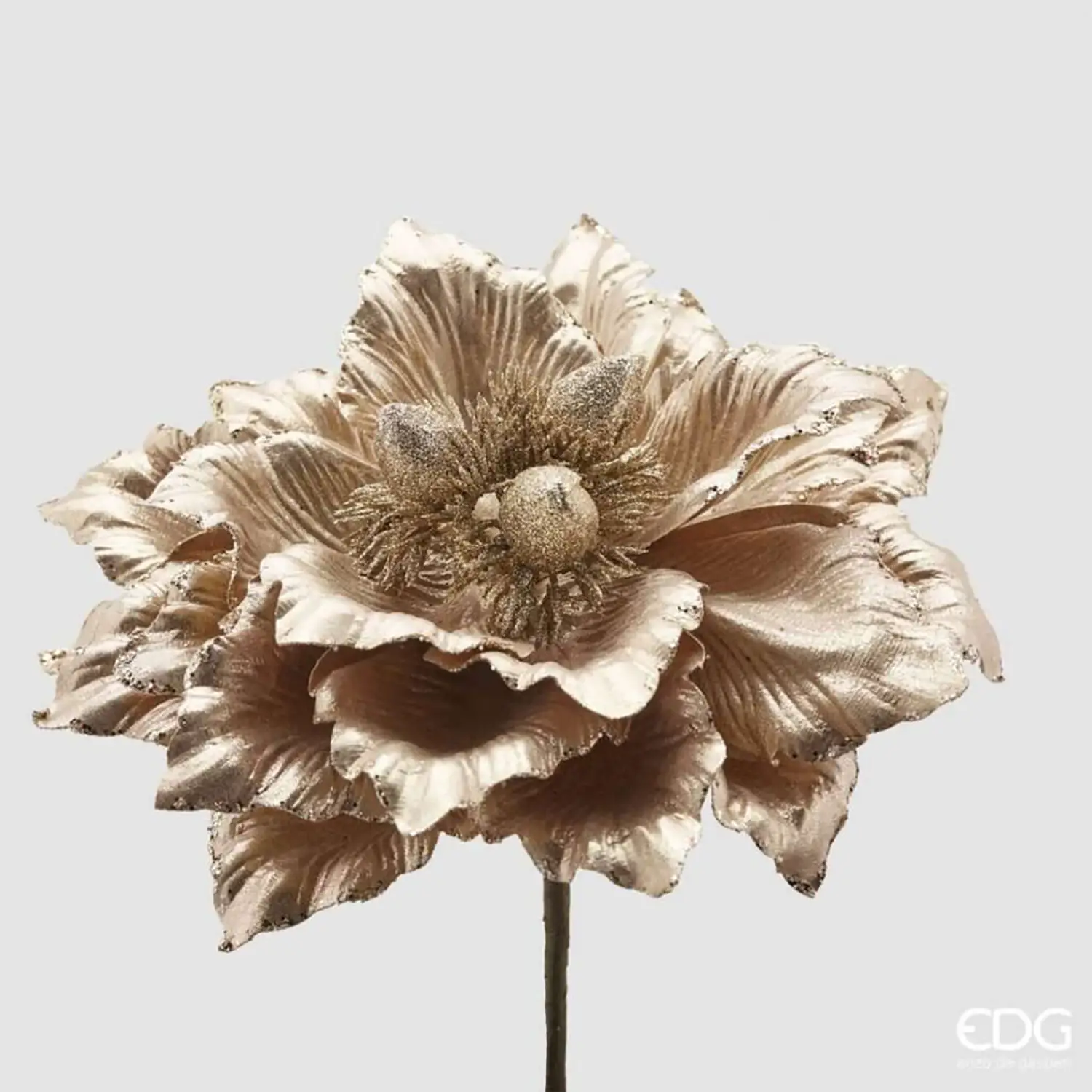 Magnolia Dorata Con Clip Per Decoro Natalizio - addobbi albero