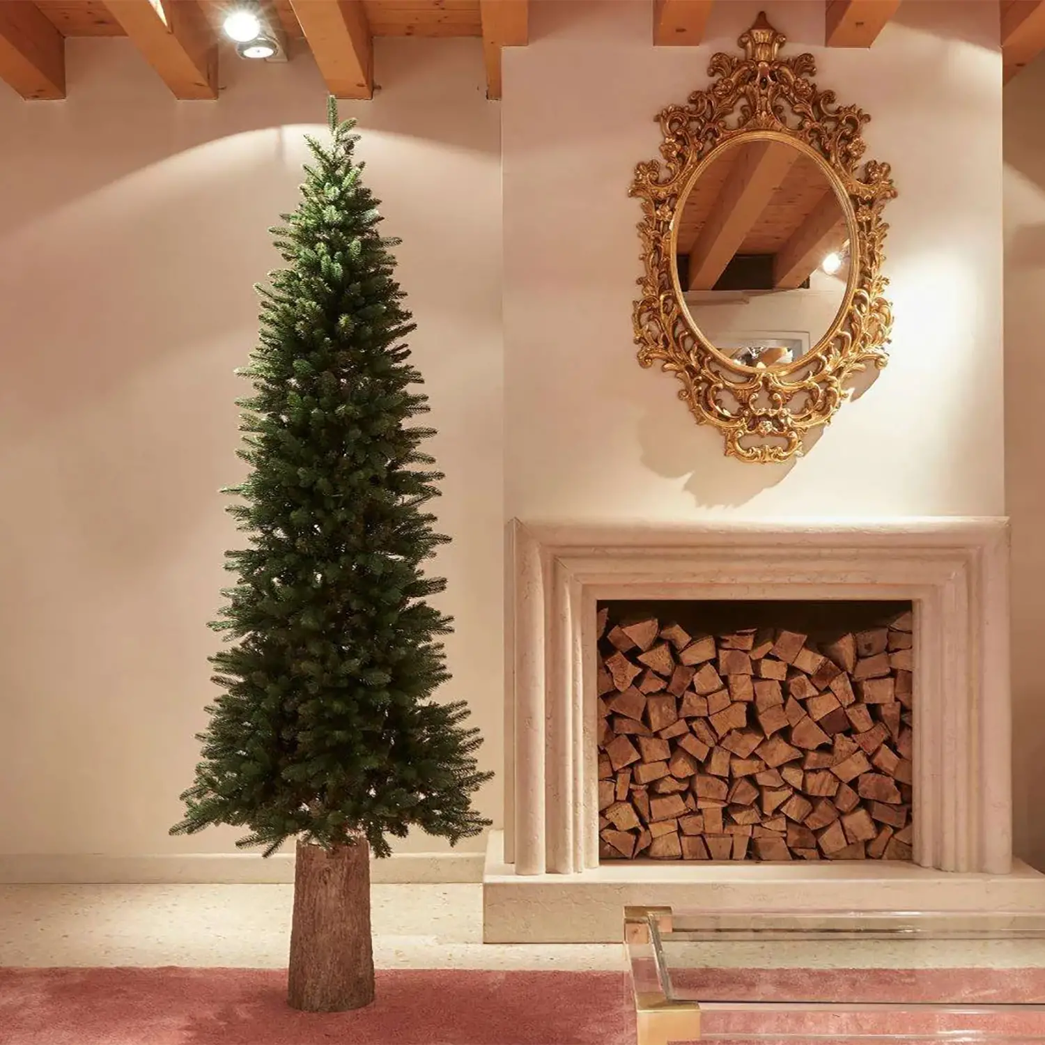 Albero di Natale Pino Slim – 180 cm Verde PVC - alberi