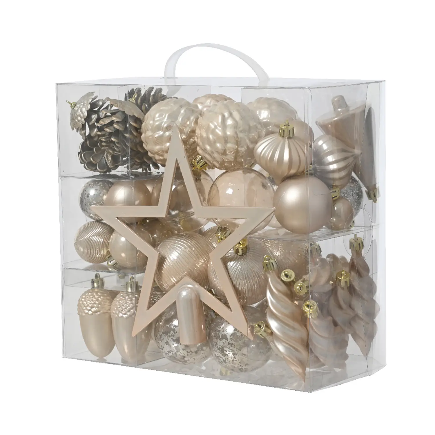 Set 60 Sfere Natalizie Diametro 6 cm. Pearl - addobbi albero