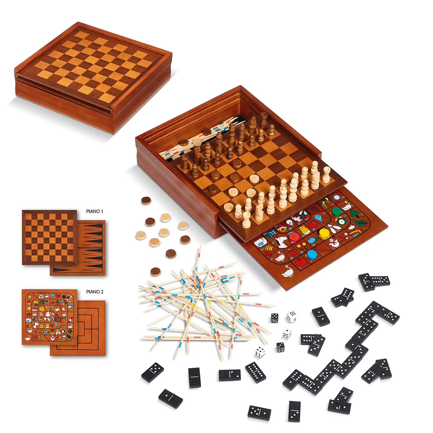 Multi Gioco Legno - giochi di società