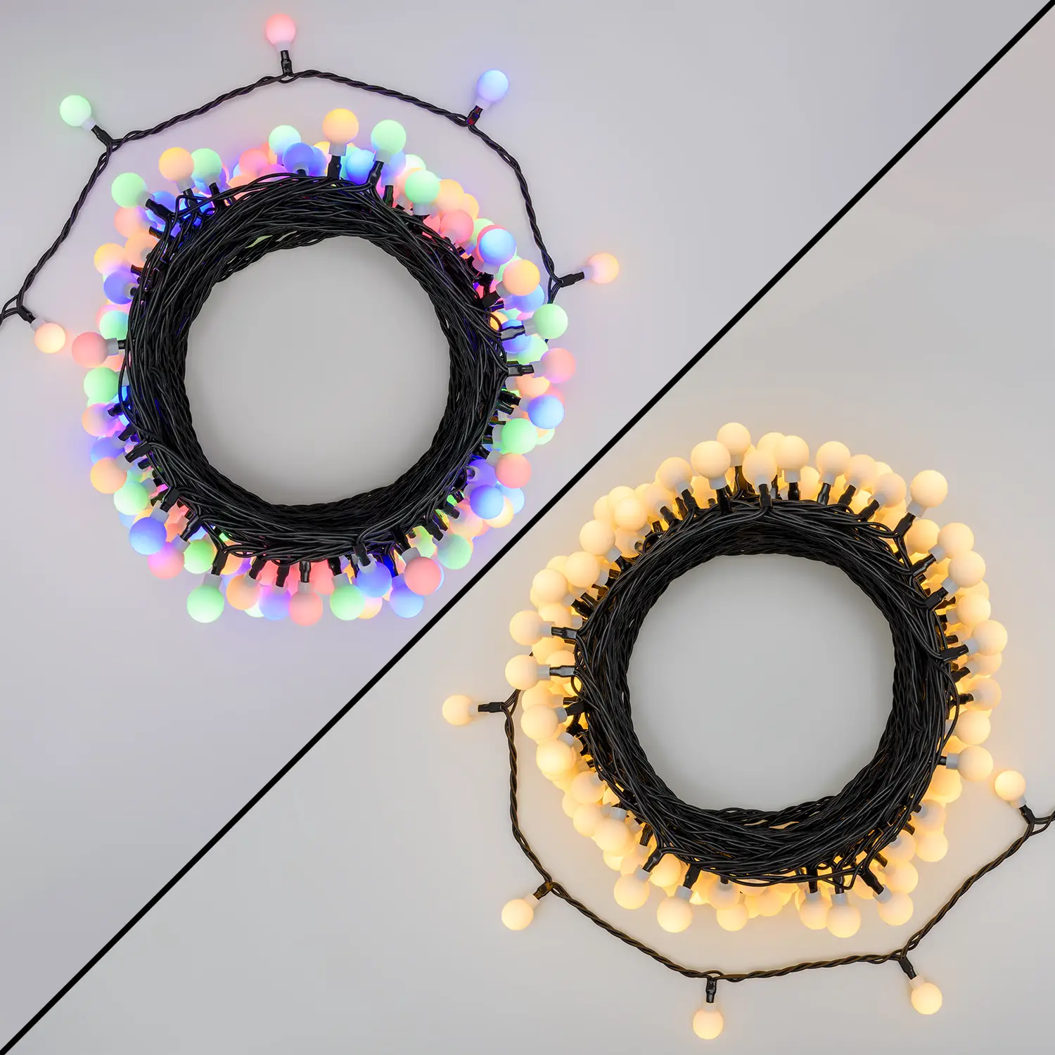 Catena Luminosa 20m DC SF 200 Sfere Dual Color LED - luci