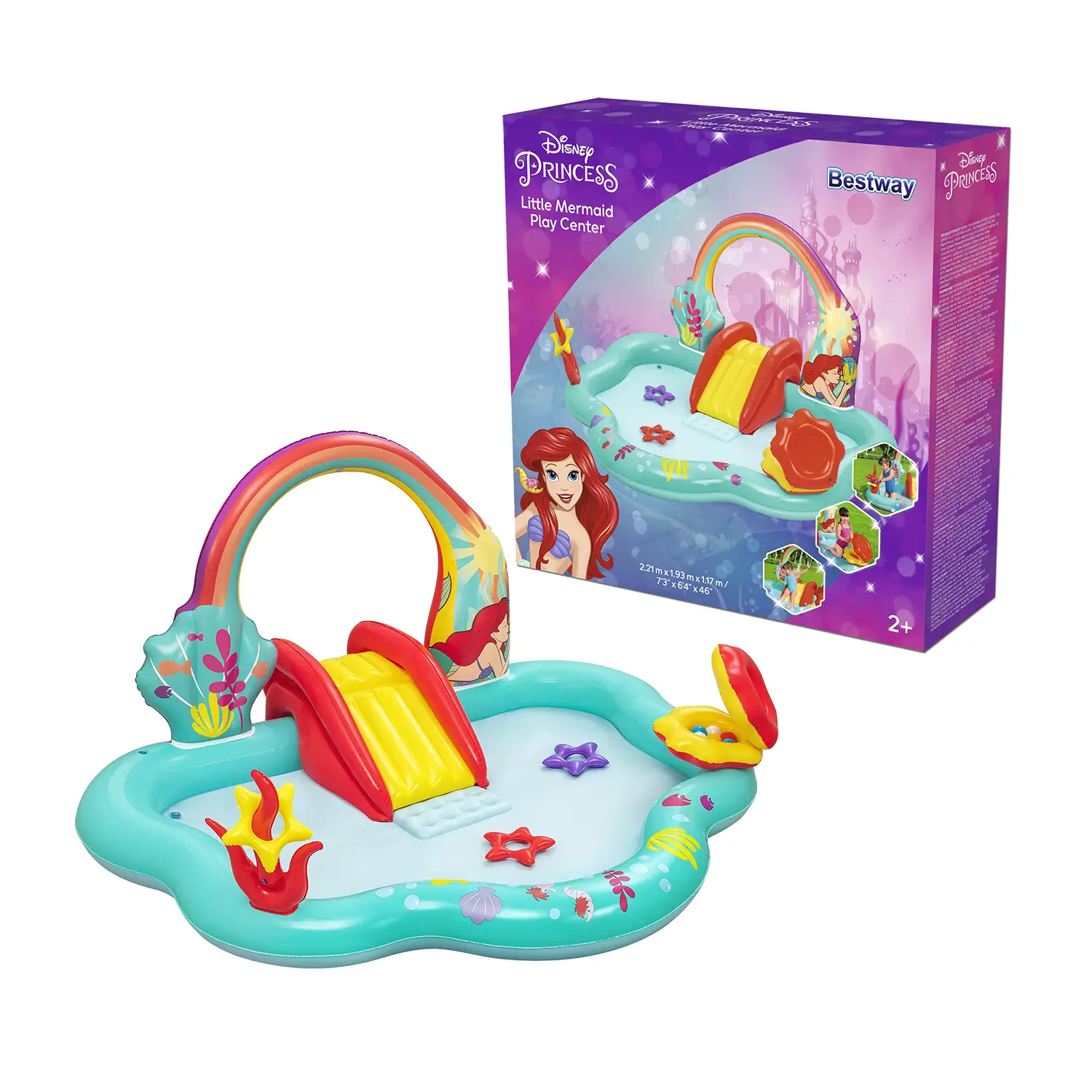 Playcenter Gonfiabile La Sirenetta Disney Cm. 221x193x117 - estivo mare