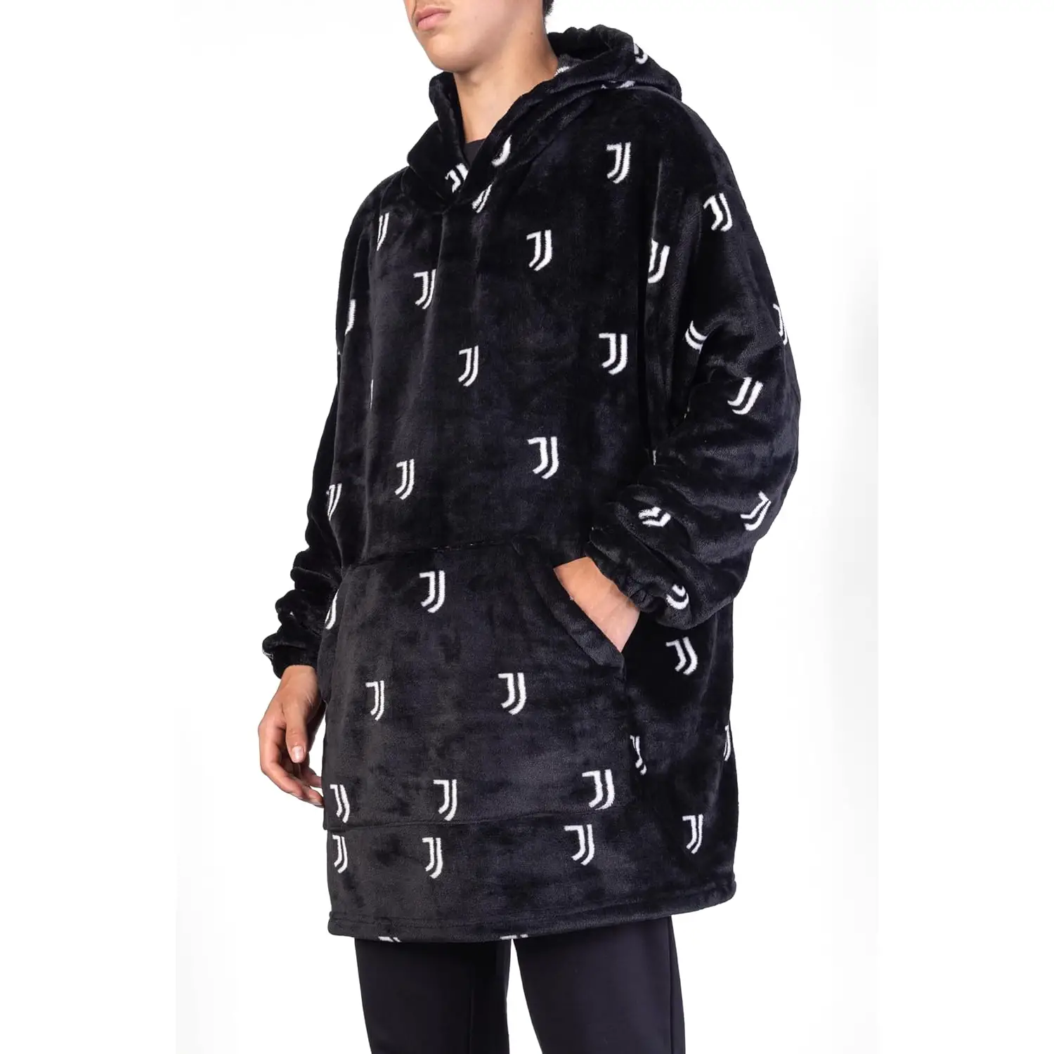 Plaid Poncho Con Maniche Juventus - biancheria casa