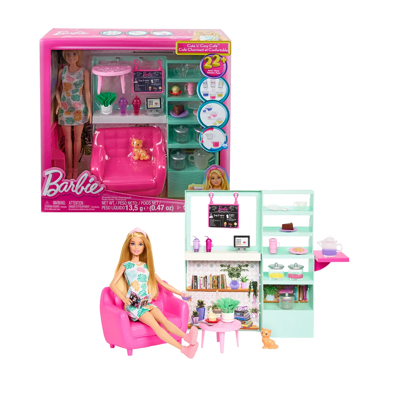 Barbie Caffetteria Dolci Momenti - Playset con Teiera Magica - collezionabili bambina