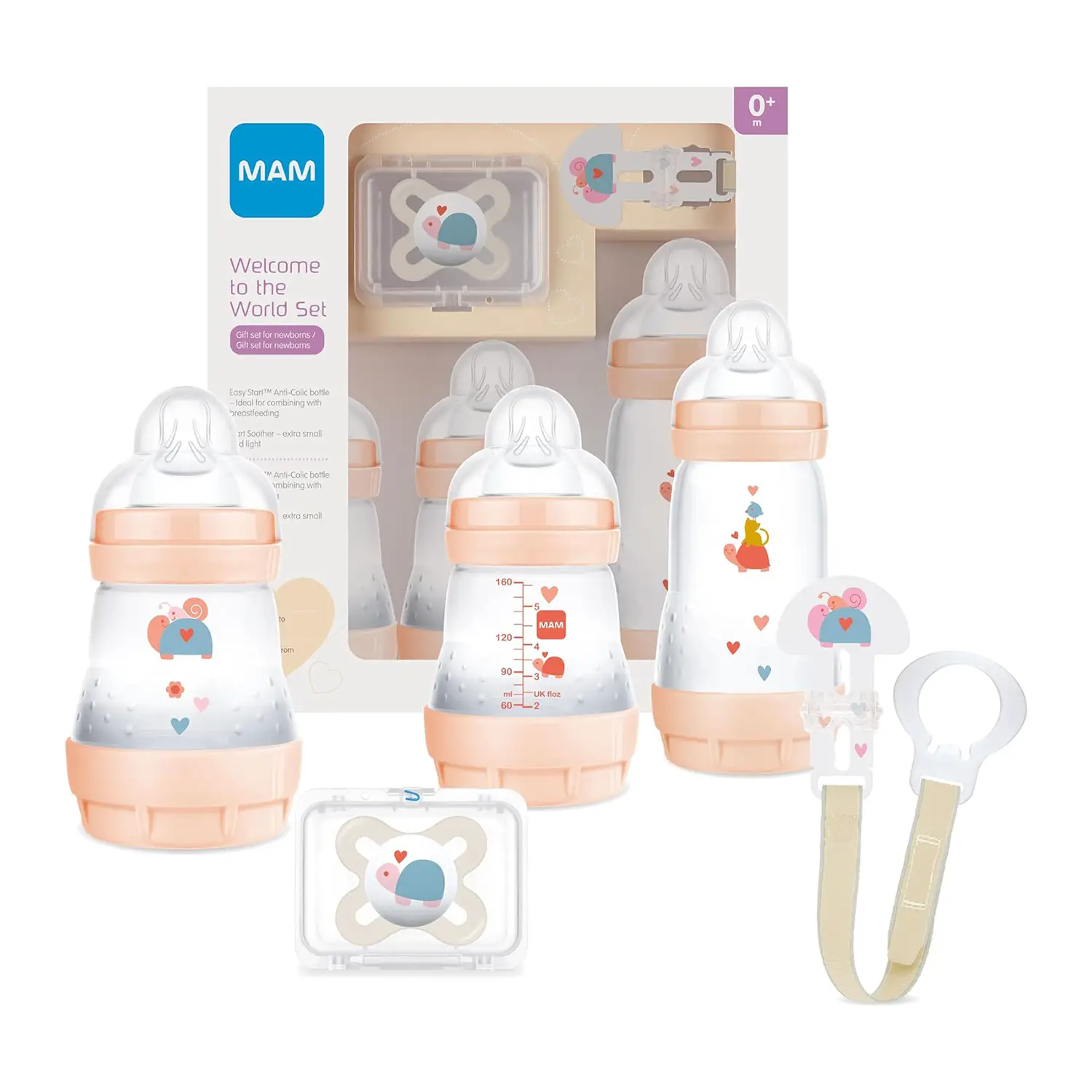 Set Regalo Rosa: Biberon Easy Start, Ciuccio e Accessori - biberon e accessori