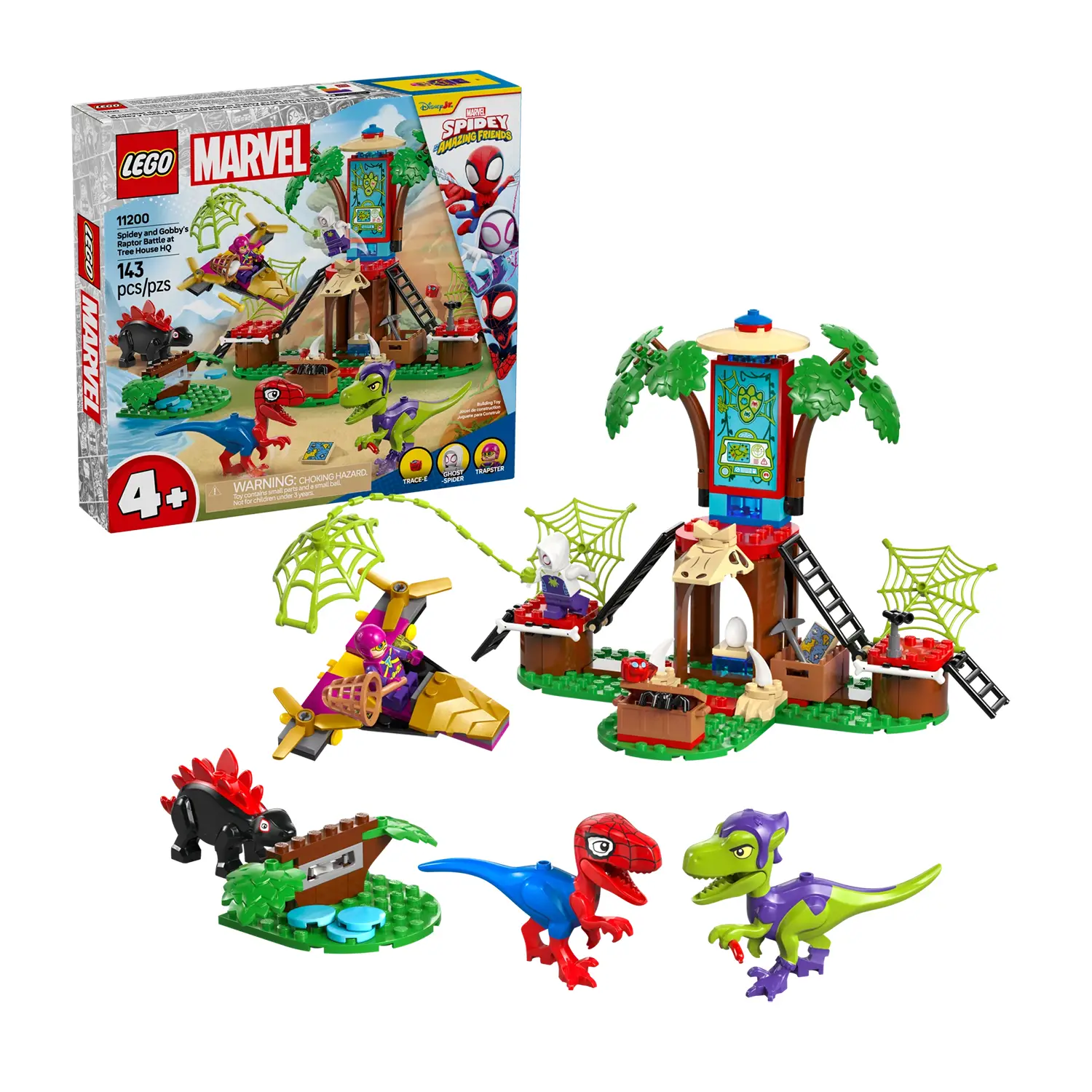 Lego Spidey - Battaglia con Raptor Quartier Generale Sull’albero di Spider-man e Gobby 11200 - lego