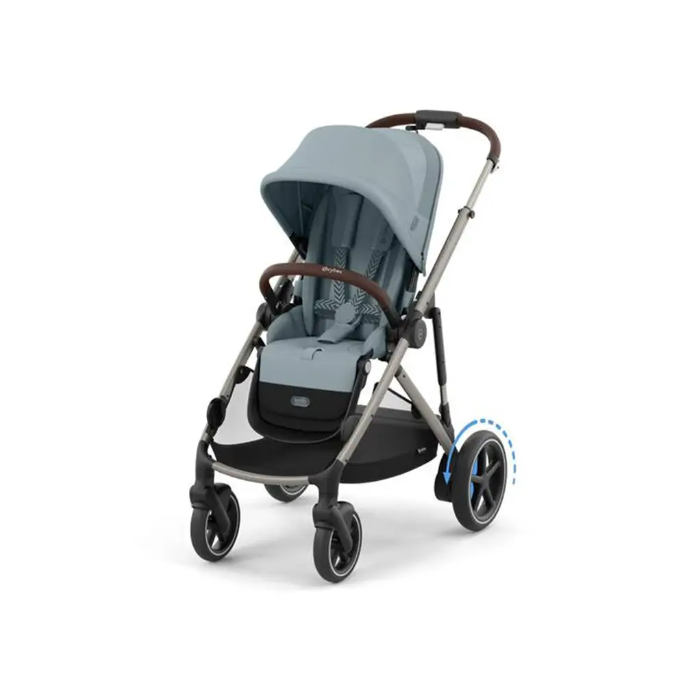 Gazelle S Passeggino Stormy Blue Telaio Taupe - gemellari