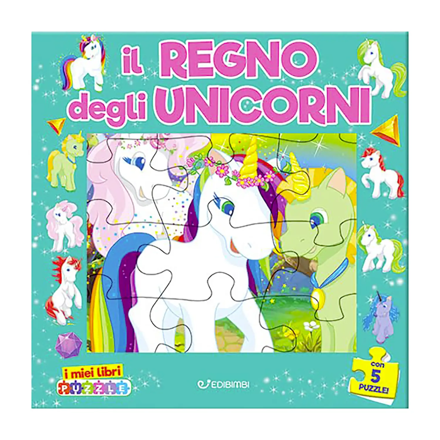 I Miei Libri Puzzle: Il Regno Degli Unicorni - Prima biblioteca