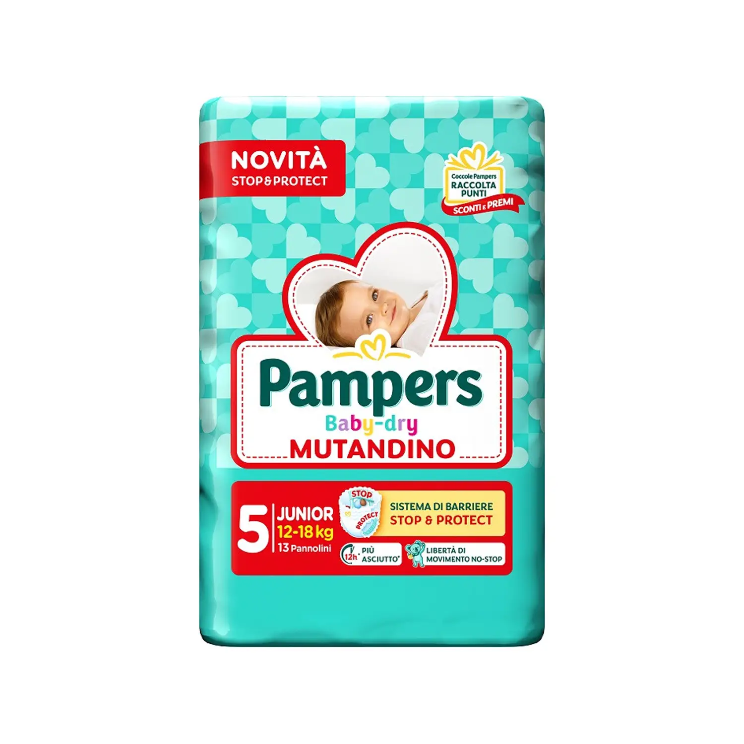 Pampers Pacco Base Baby-Dry Mutandino 5^ 12-18 Kg Junior 13 Pezzi - pannolini e salviettine