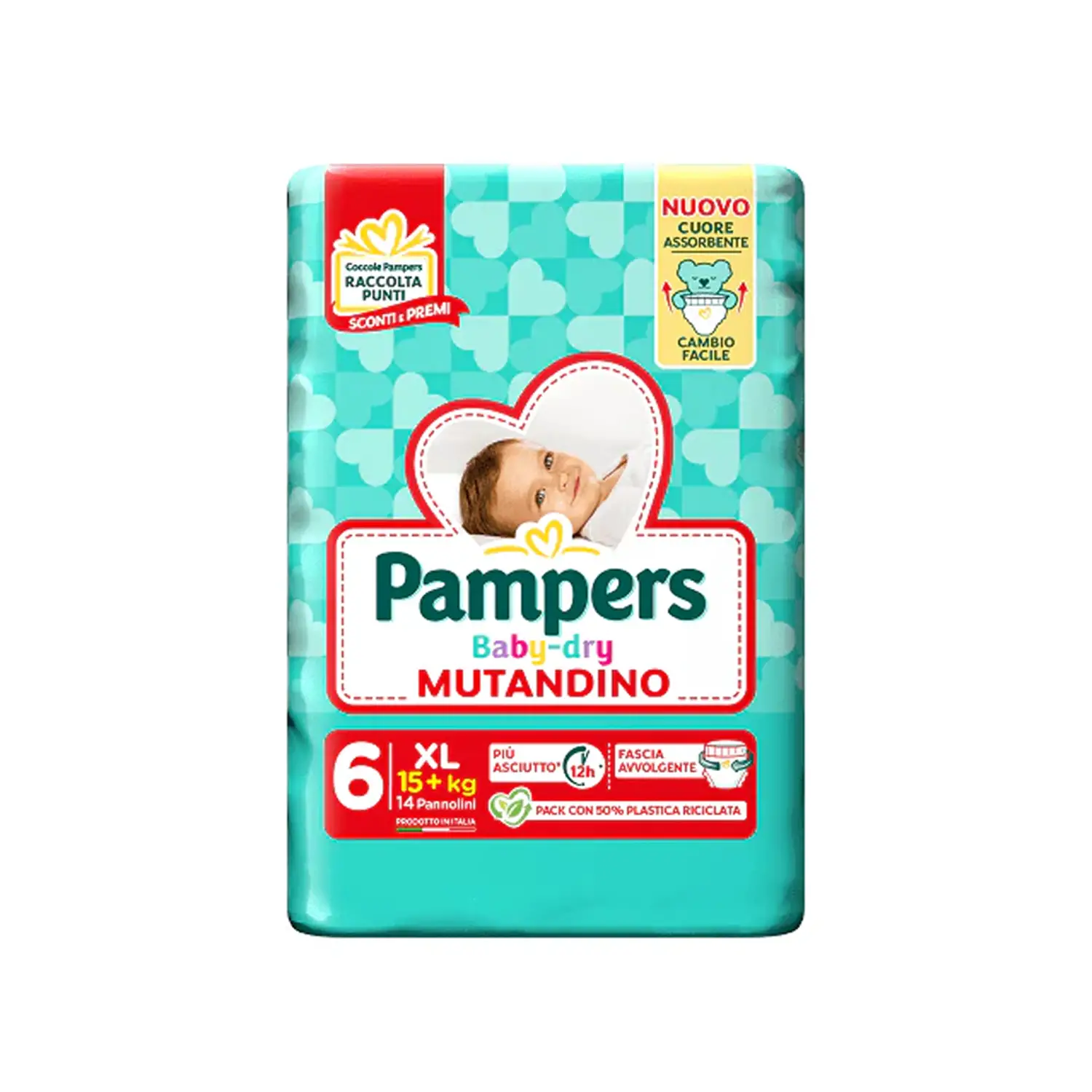 Pampers Pacco Base Baby-Dry Mutandino 6^ +15 Kg XL 13 Pezzi - pannolini e salviettine