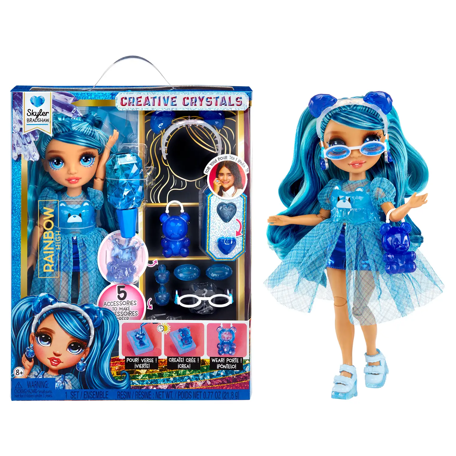 Rainbow High Creative Crystals Fashion Doll - Skyler - collezionabili bambina