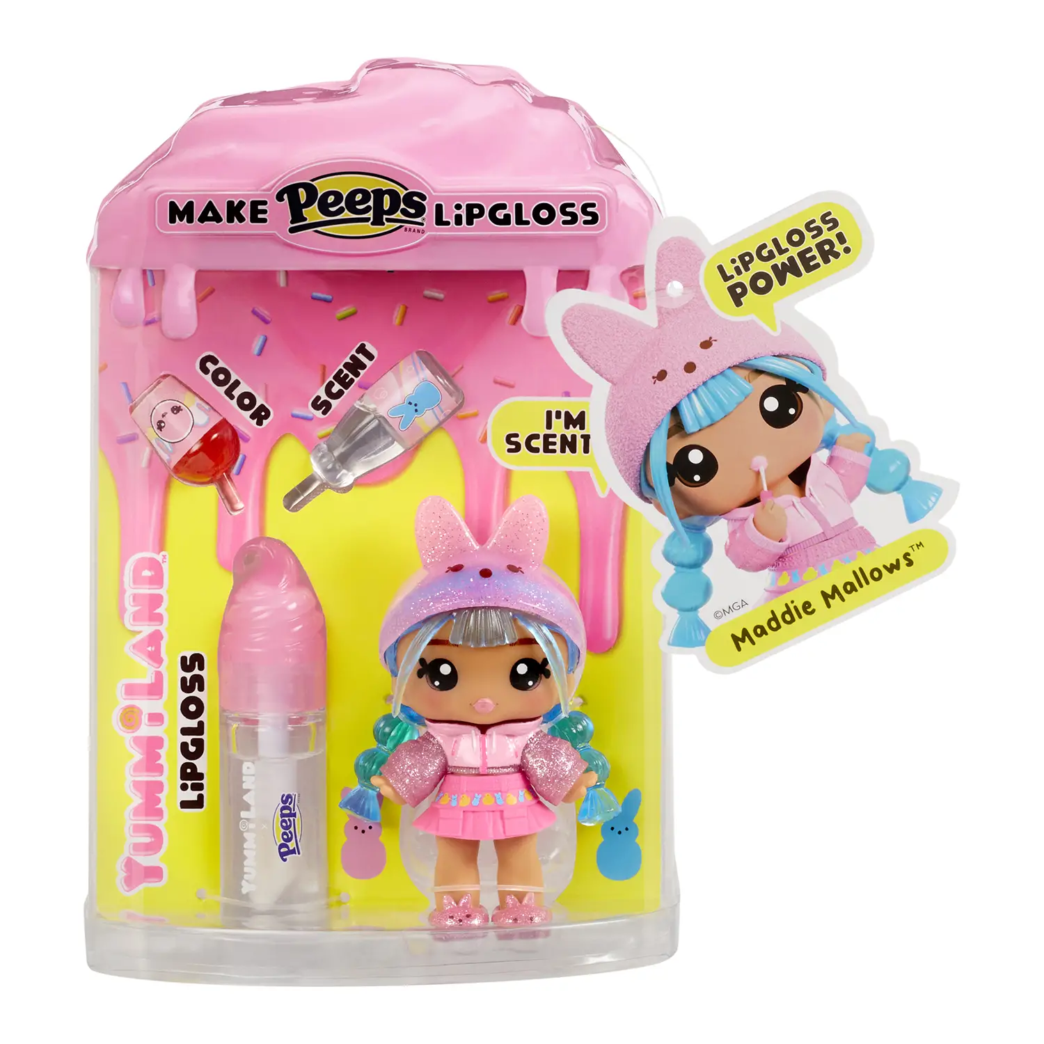 Yummiland Lipgloss Doll - Maddie Mallows Pink - collezionabili bambina