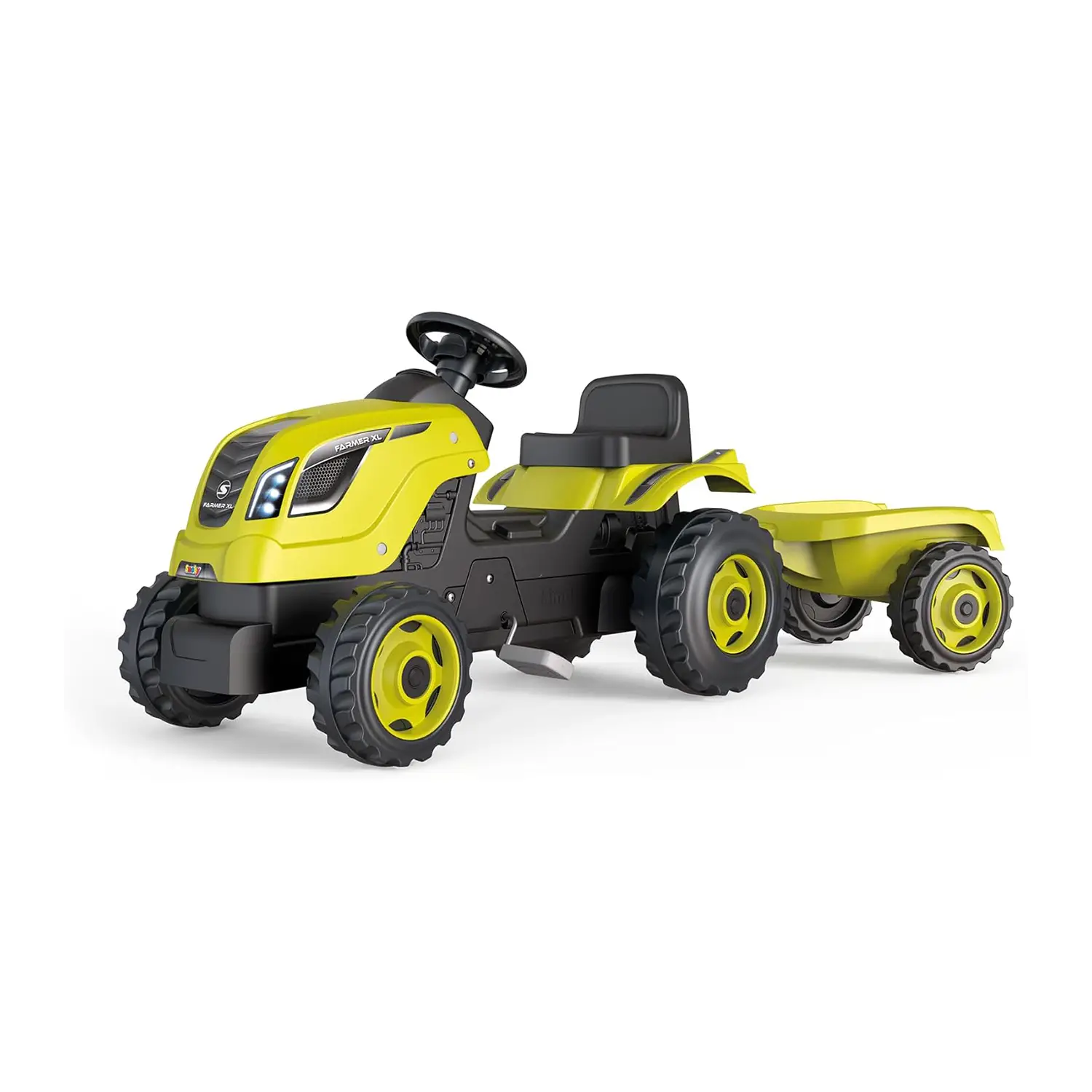 Smoby - Trattore Farmer XL Verde con Rimorchio - Tricicli e primi passi