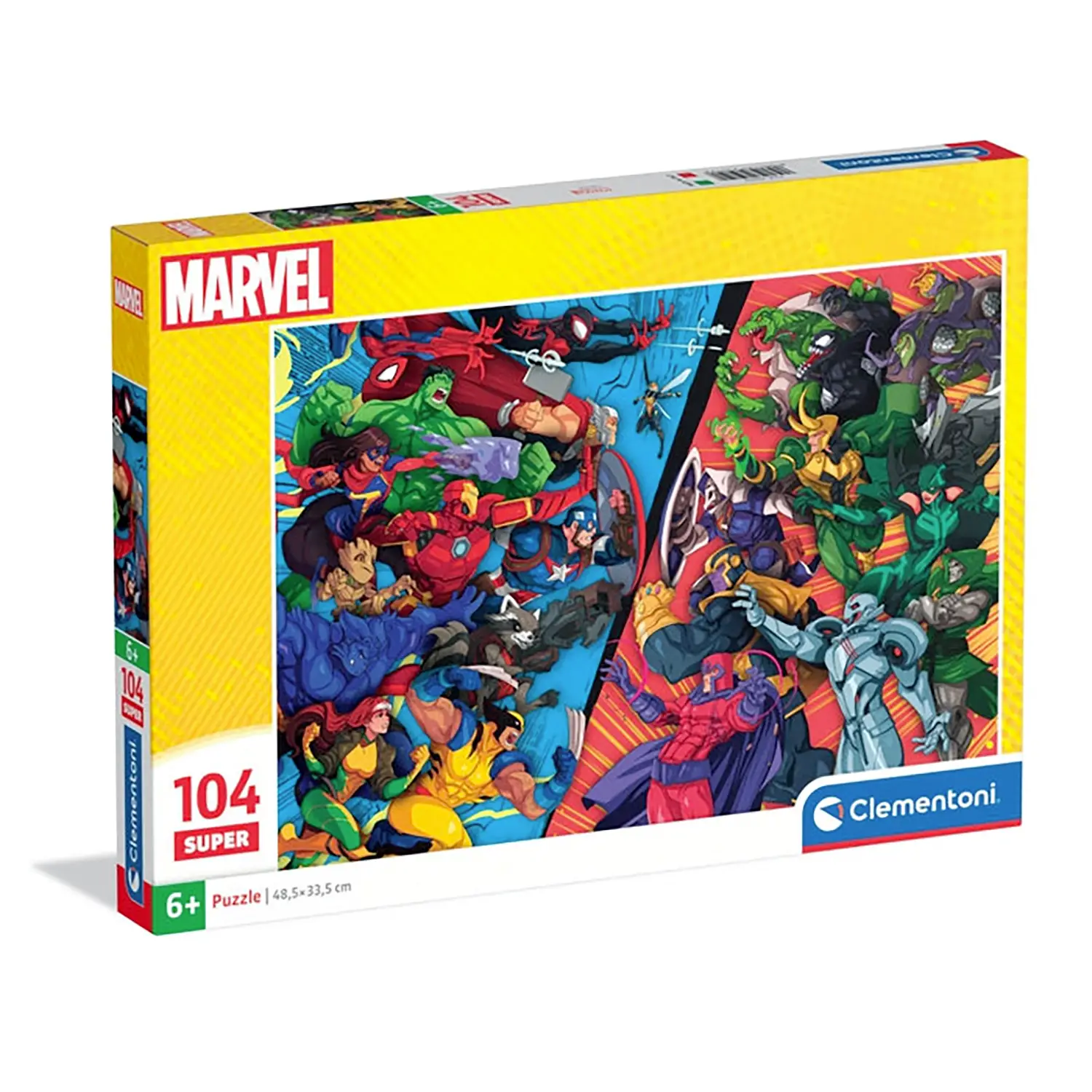 Puzzle 104 Pezzi Super Marvel Heroes Vs Villains - Puzzle in cartone