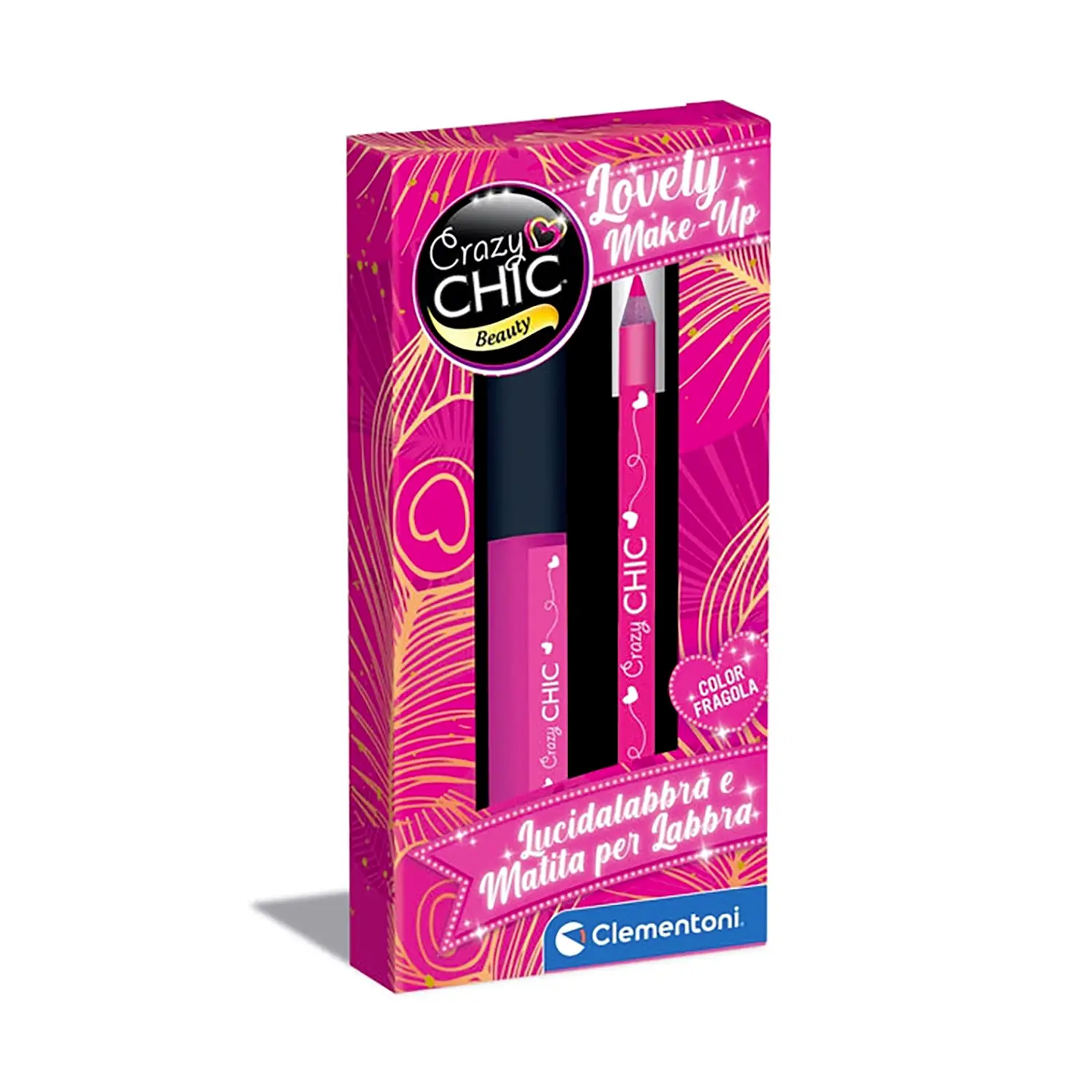 Crazy Chic Lucidalabbra E Matita Labbra: Strawberry Color Fragola - bellezza e accessori