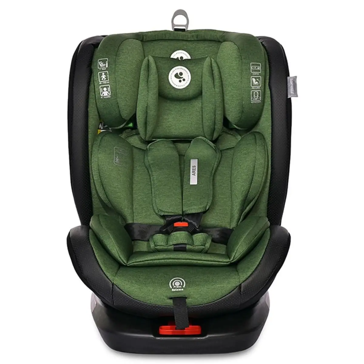 Seggiolino auto Lorelli ARES i-Size 40-150 cm Green - bambini 40-150 cm (0-12 anni)