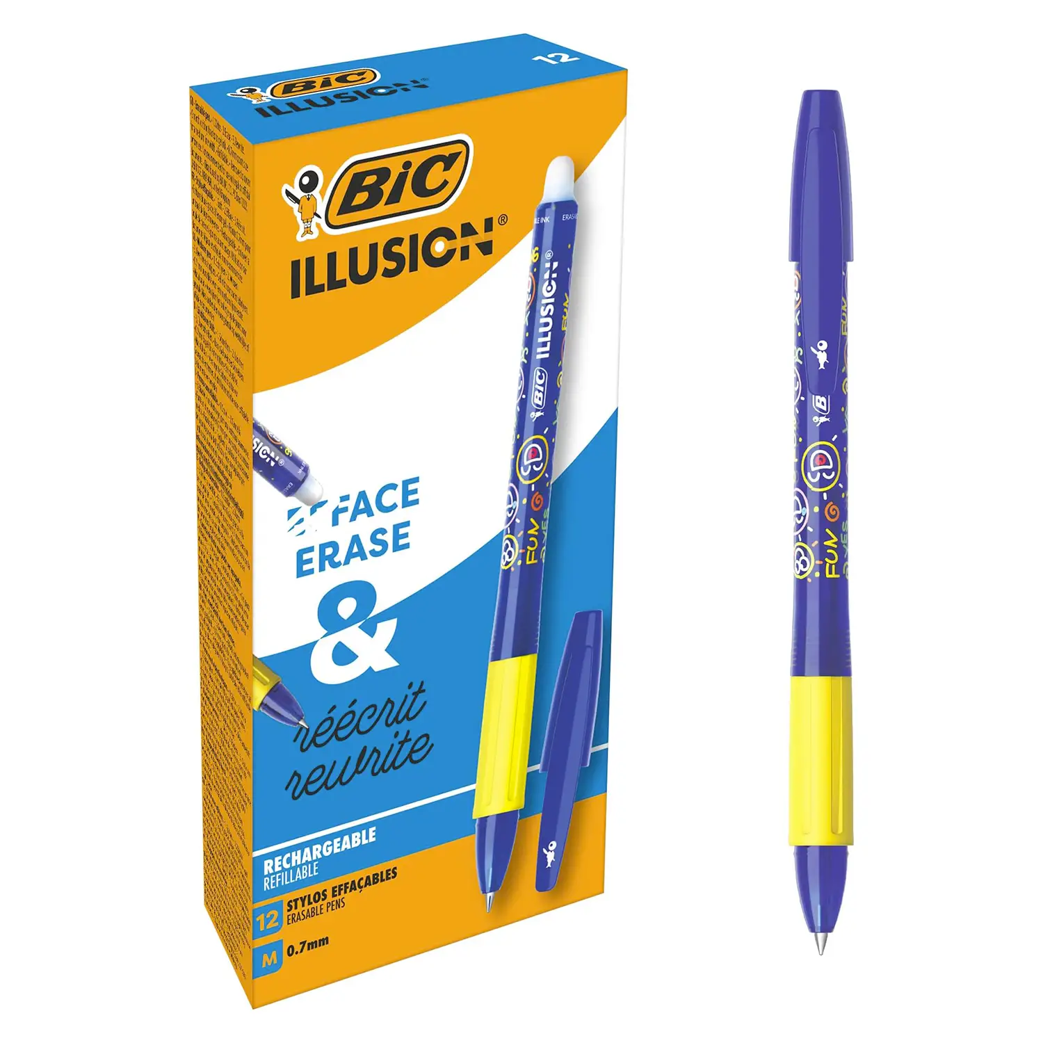 Penna Bic Gel-Ocity Illusion Blu - penne pennarelli ufficio