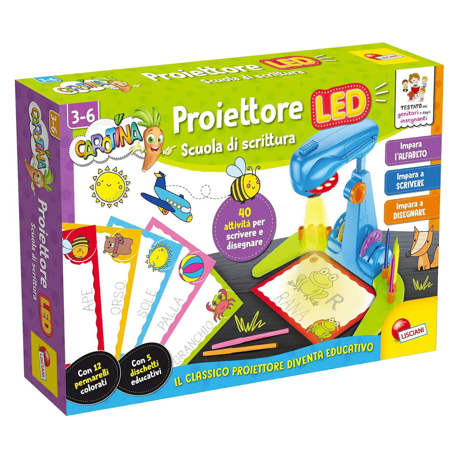 Carotina Proiettore Led Per Attività Educative E Creative - leggere scrivere contare racco