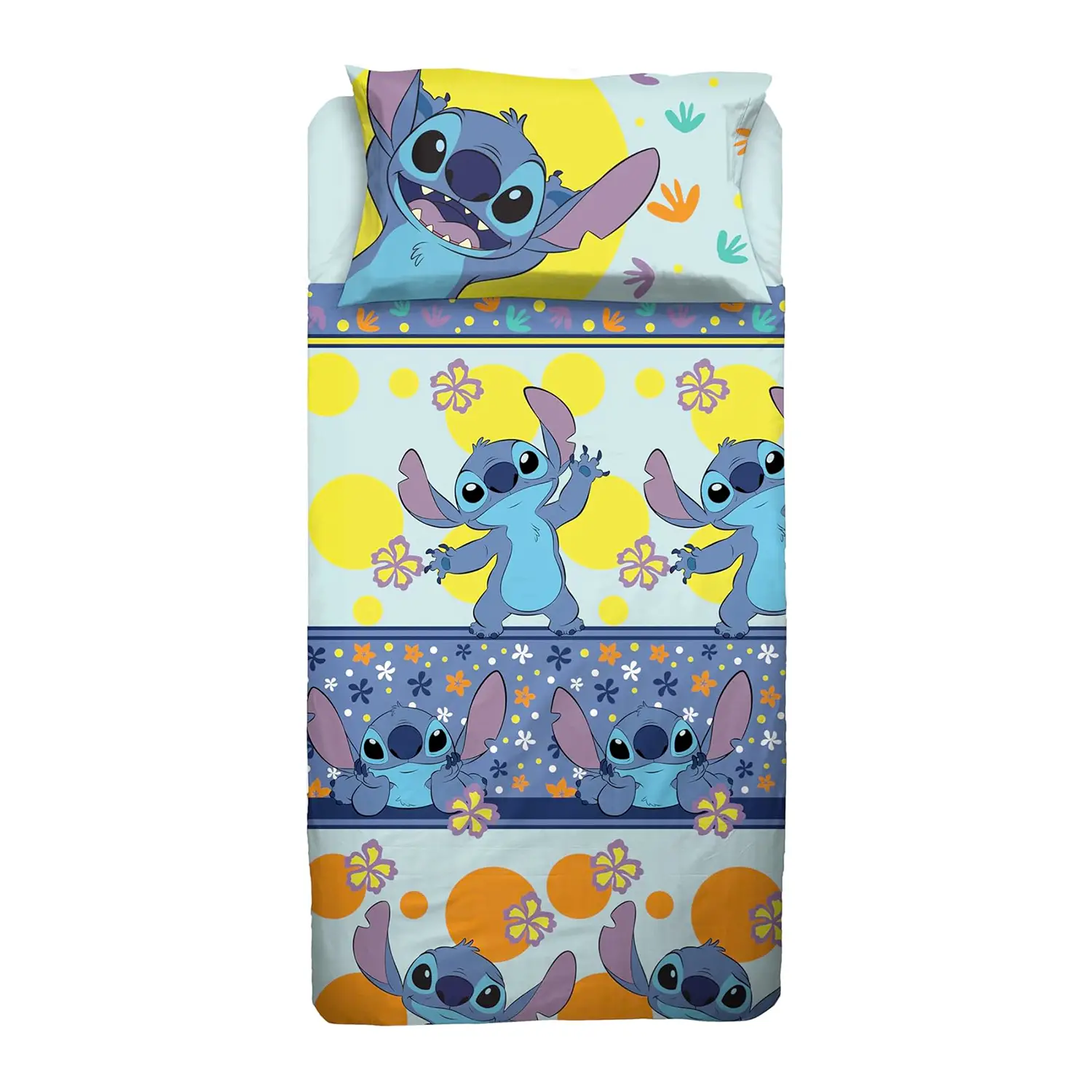 COMPLETO 1 PIAZZA E MEZZA C/FEDERA STITCH BLU - biancheria casa