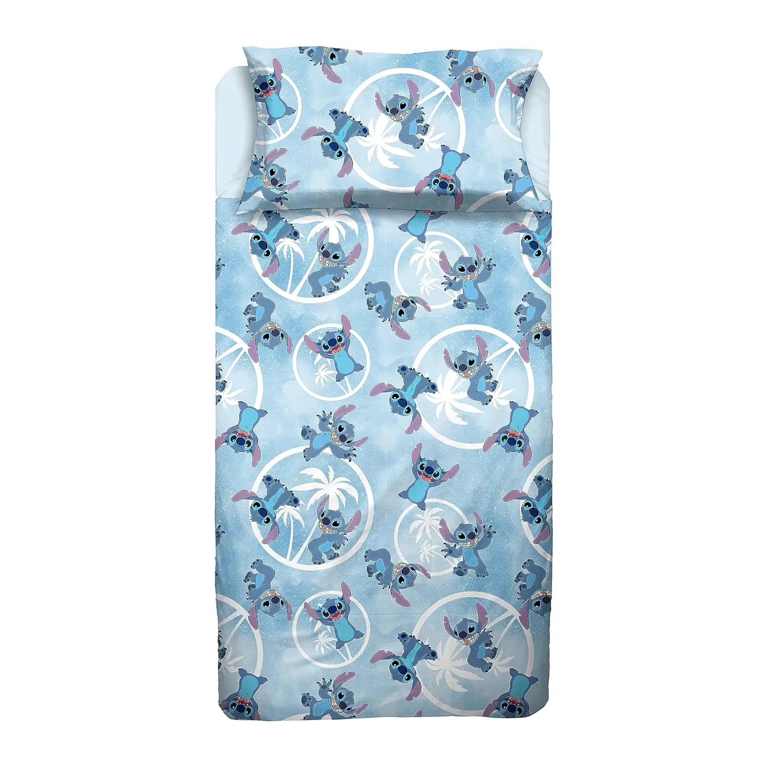 Completo 1 Piazza E Mezza Stitch Azzurro - biancheria casa