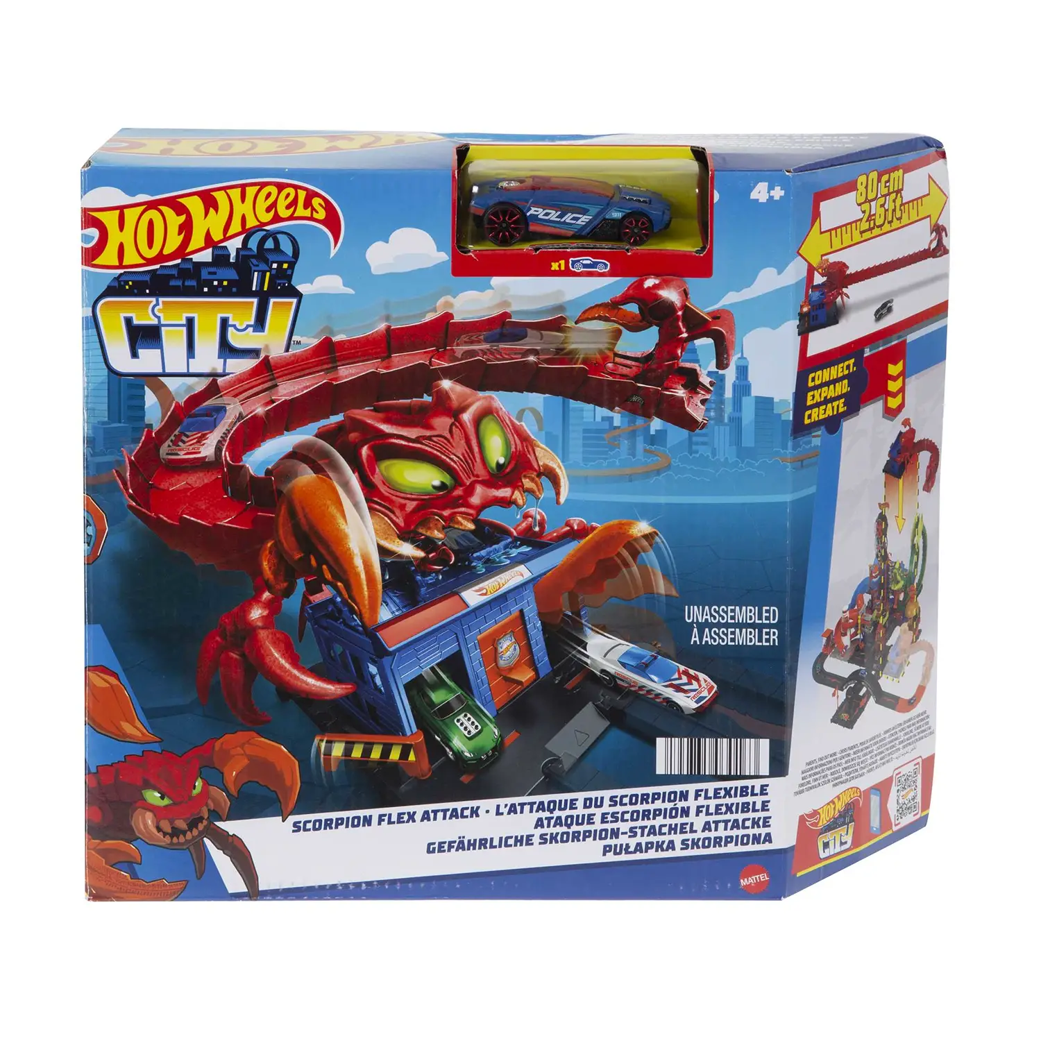 Hot Wheels - Playset City Attacco dello Scorpione Mobile HDR32 - action figures ed accessori