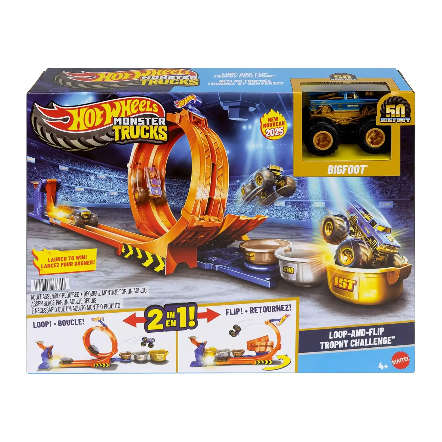 Hot Wheels Monster Trucks - Sfida Trofeo Salti Acrobatici - Veicoli, garage e piste