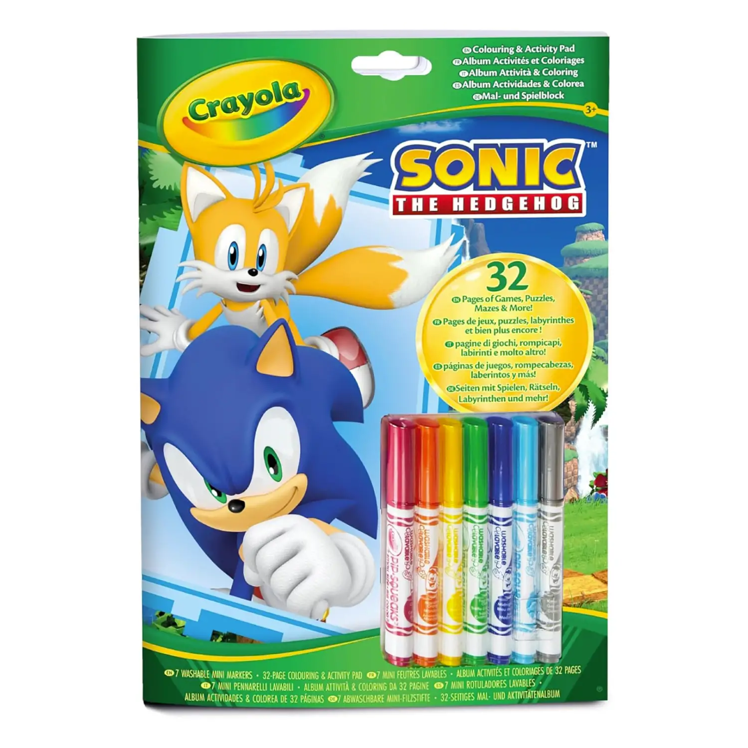 Album Attività Da Colorare Con Pennarelli Sonic - Manuali per attività creative