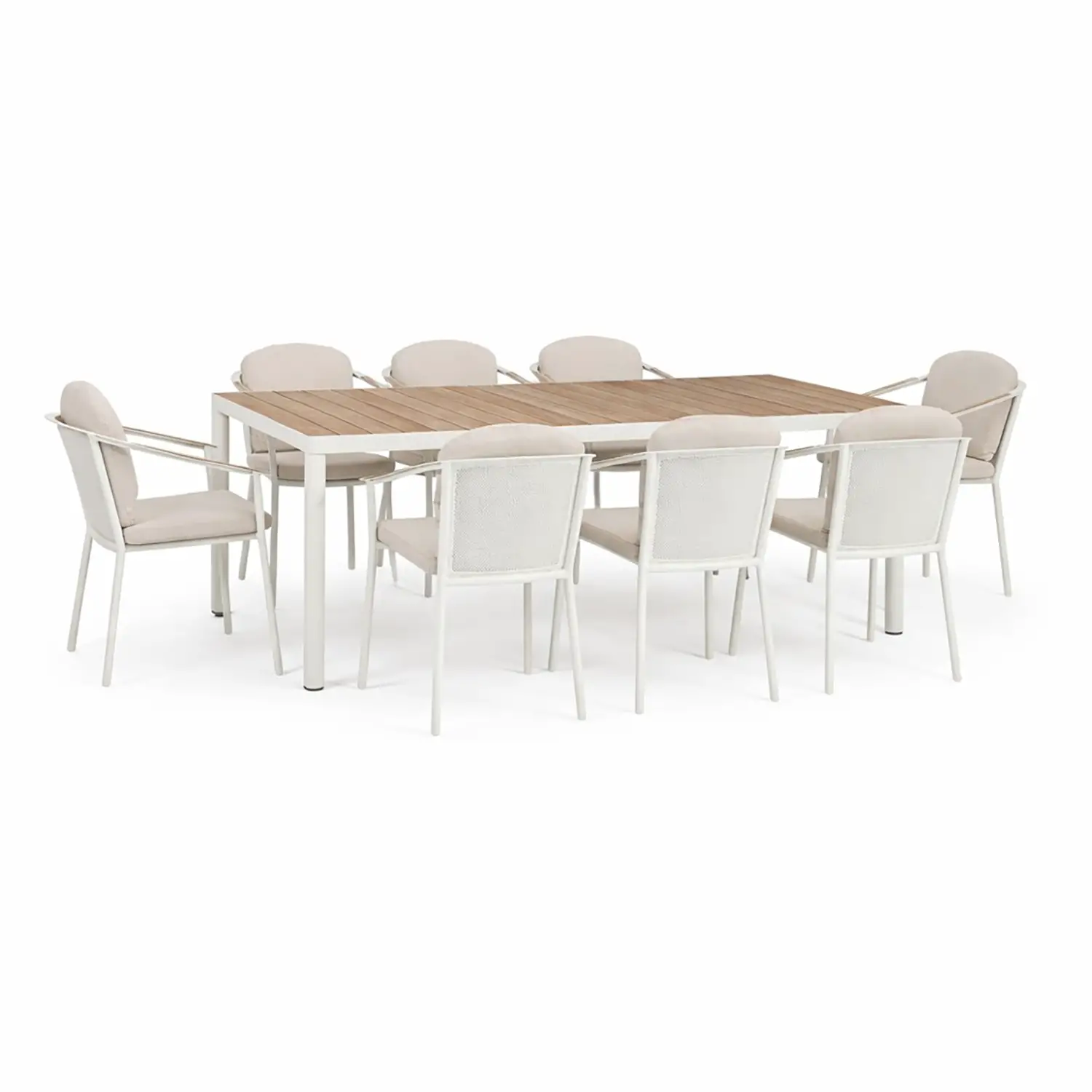 Set Tavolo + 8 Sedie Con Cuscini Ulises Vapor Bizzotto - tavoli, sedie e poltroncine