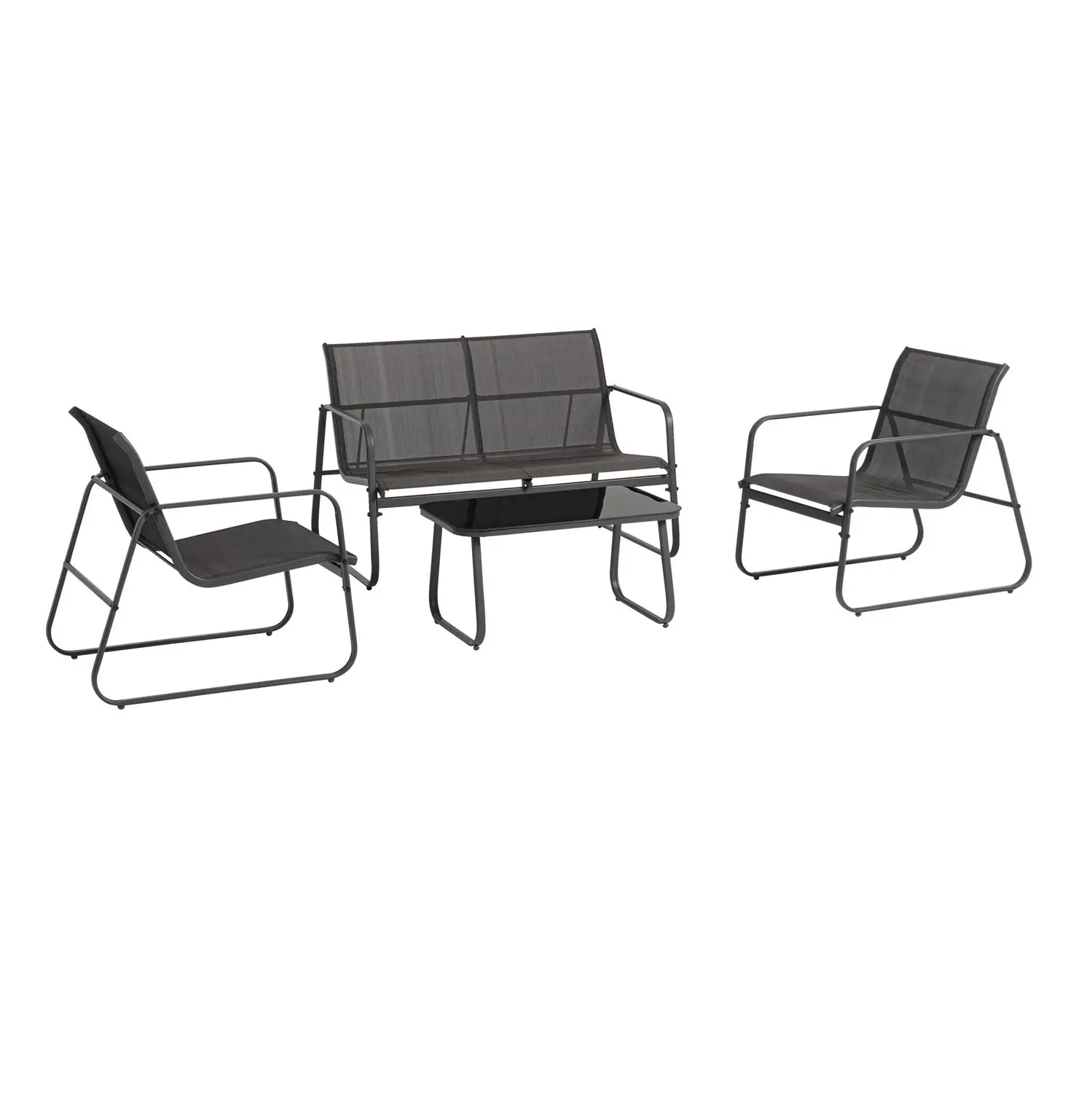 Salotto Gonzalo Set 4pz Antracite - set e salotti