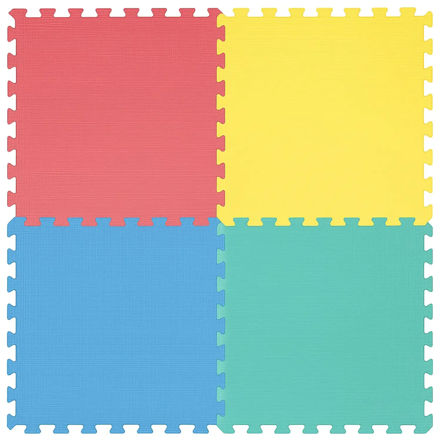 Tappetino Eva Puzzle Mat – 4 Pezzi (60x60 cm, Spessore 1 cm, 4 Colori) - Tappeti per il gioco
