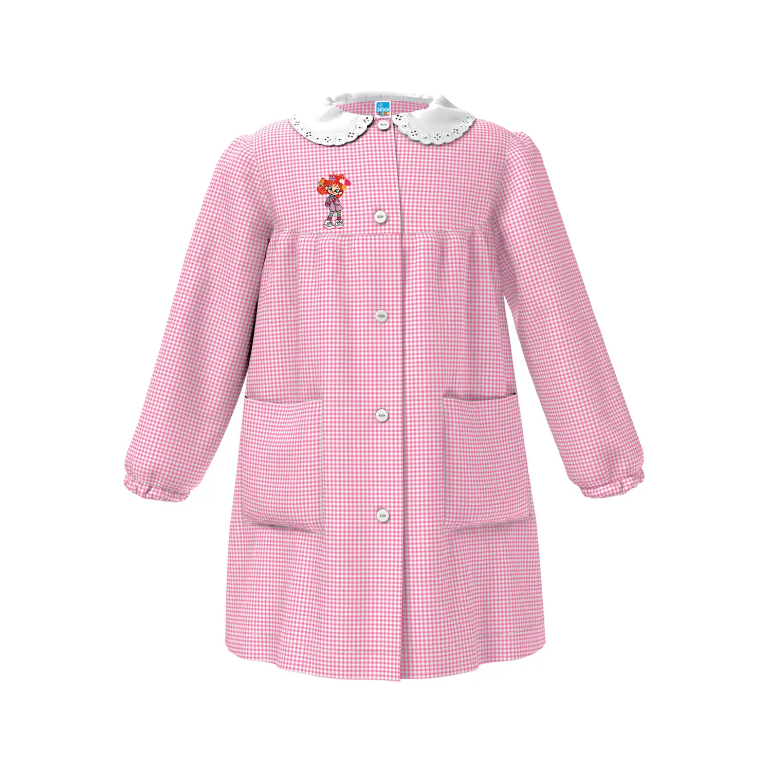Grembiule Bambina Asilo Bambina Rossa Quadrettato Rosa 4 Anni - grembiuli scolastici