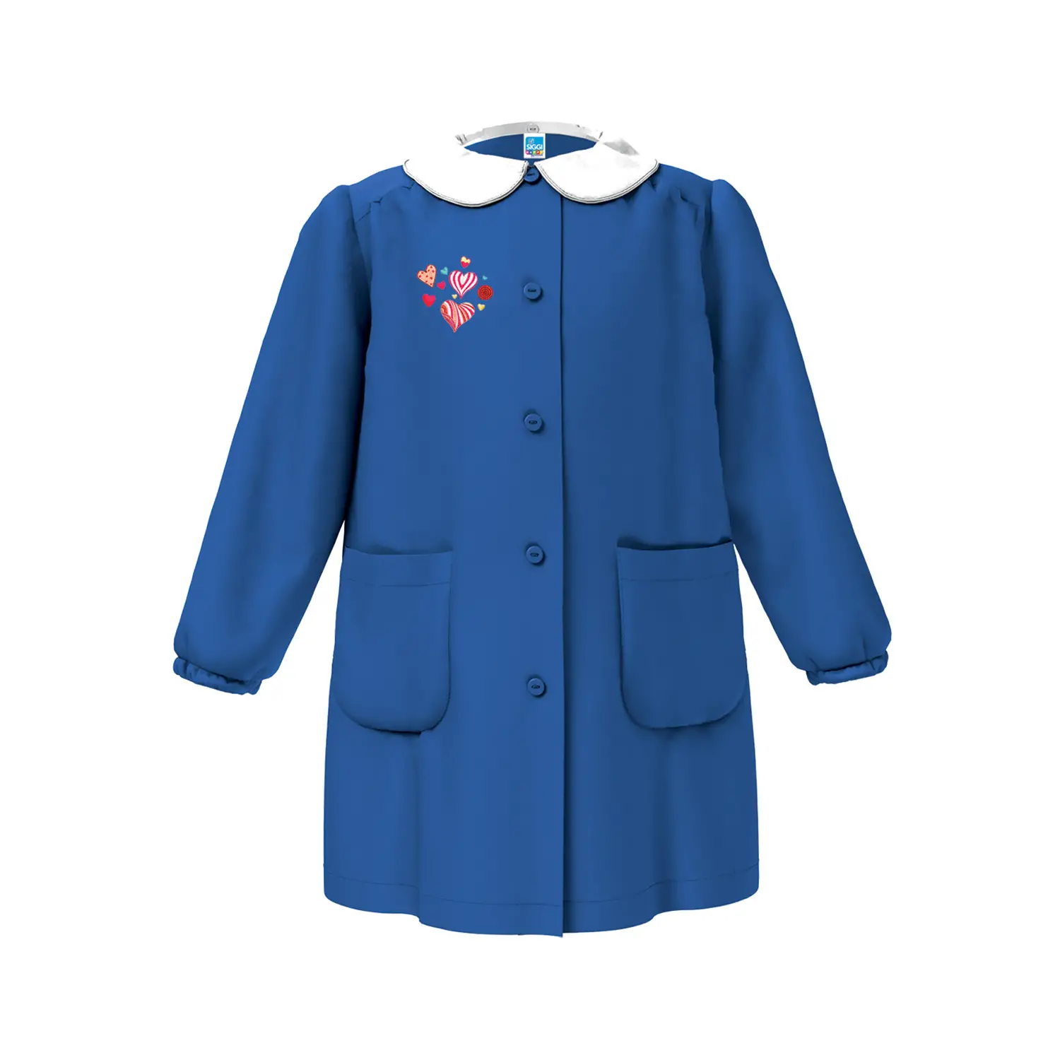Grembiule Bambina Scuola St Cuoricini Blu 9 Anni - grembiuli scolastici