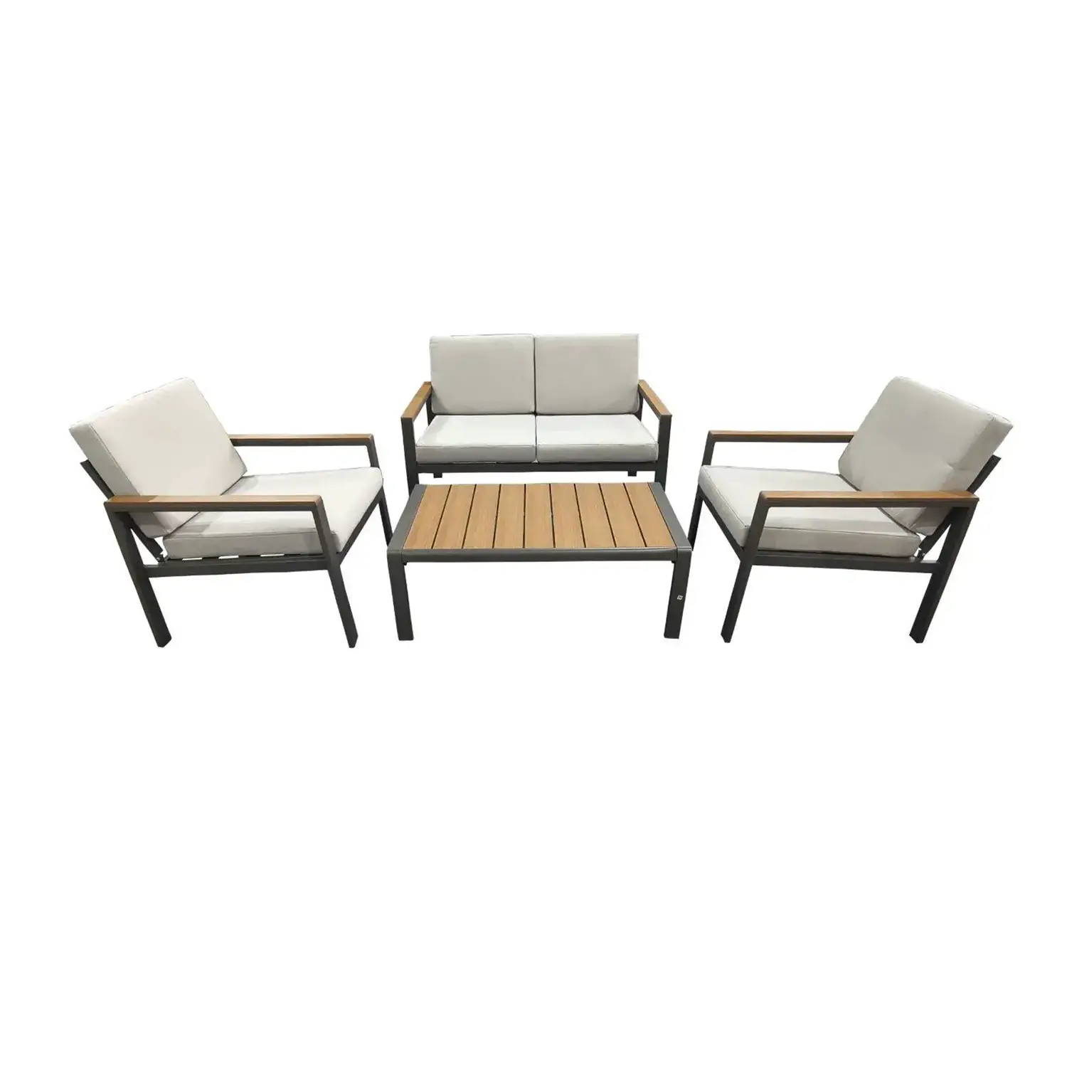 Salottino Otranto 4 Posti Brown In Alluminio Salmar - set e salotti