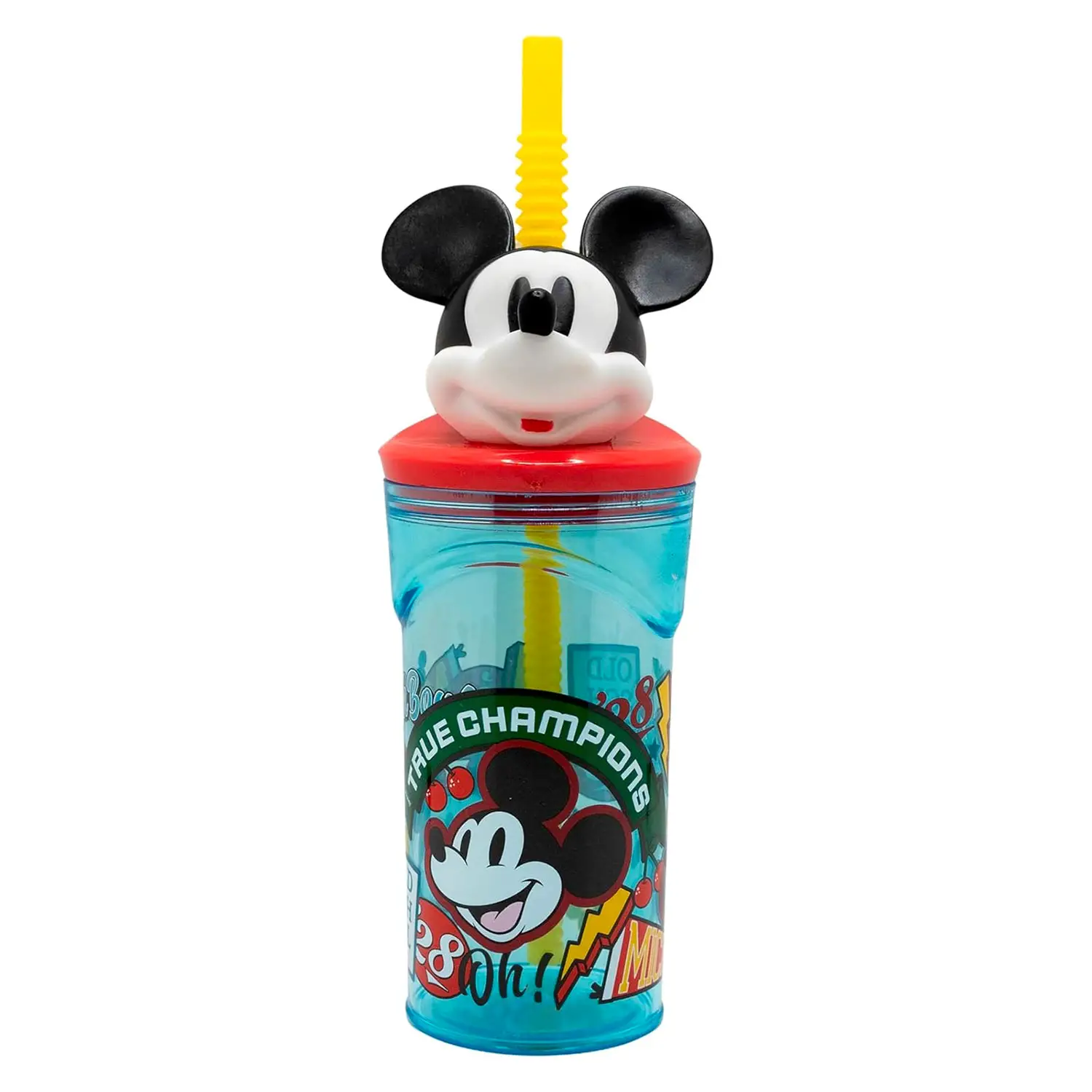 Bicchiere con Cannuccia 3D Ecozen Mickey 360 ml - articoli da tavola