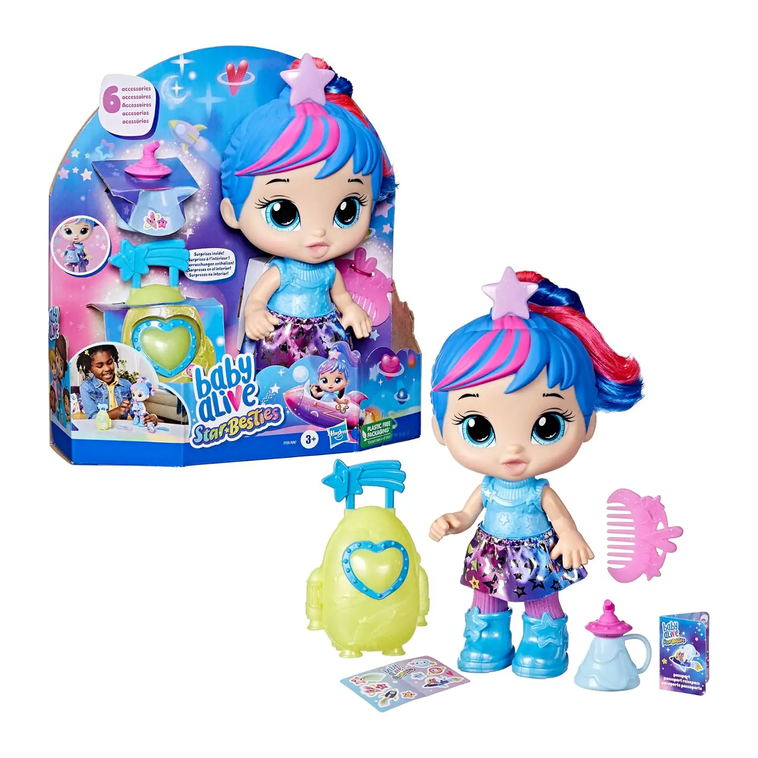 Baby Alive Star Besties - Stellar Skylar Bambola 25 cm - Bambole e accessori