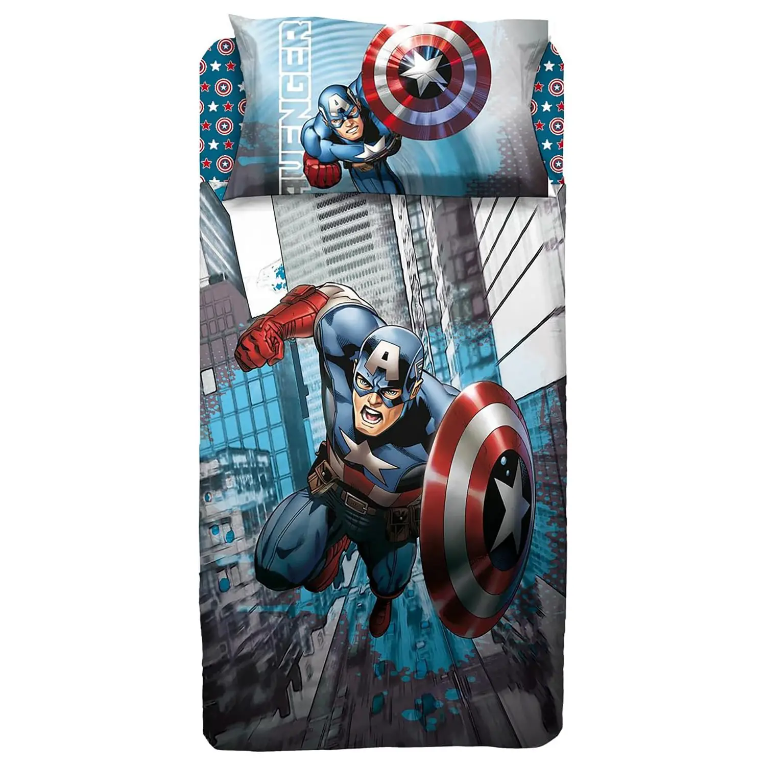 Completo Letto 1 Piazza Capitan America Piazzato - biancheria casa