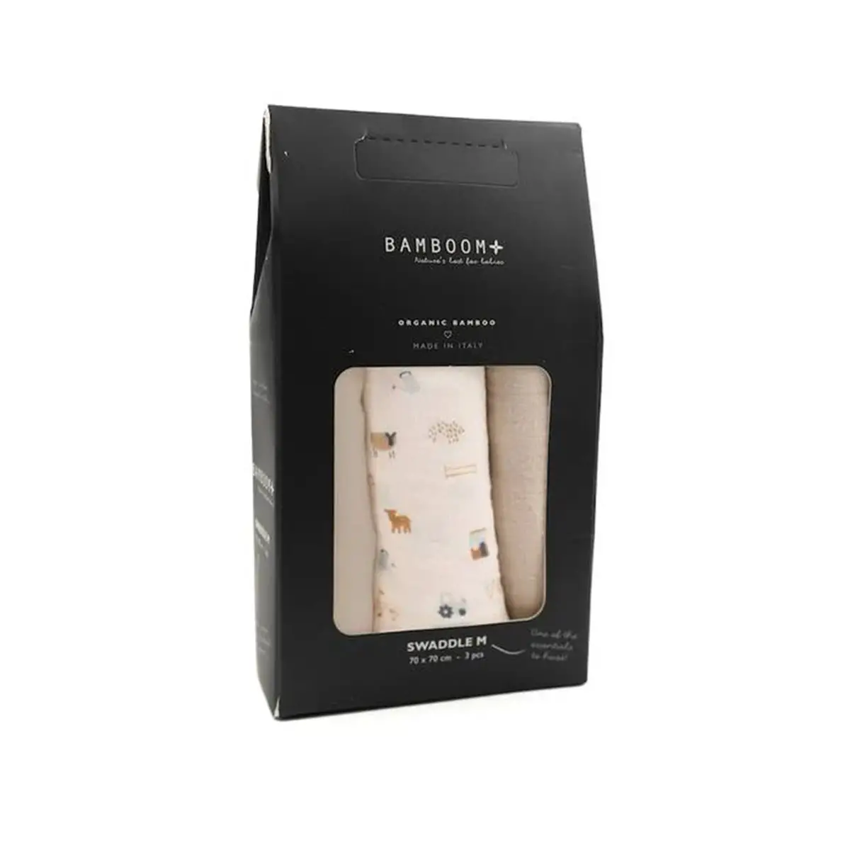Bamboom Swaddle Muslin Multiuso 70x70cm 3pz The Farm - lenzuolini
