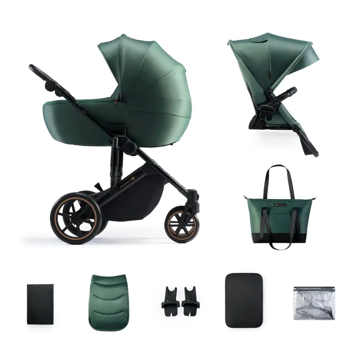 Prime 2 Stroller 2in1 Dark Green Kinderkraft - trio e modulari