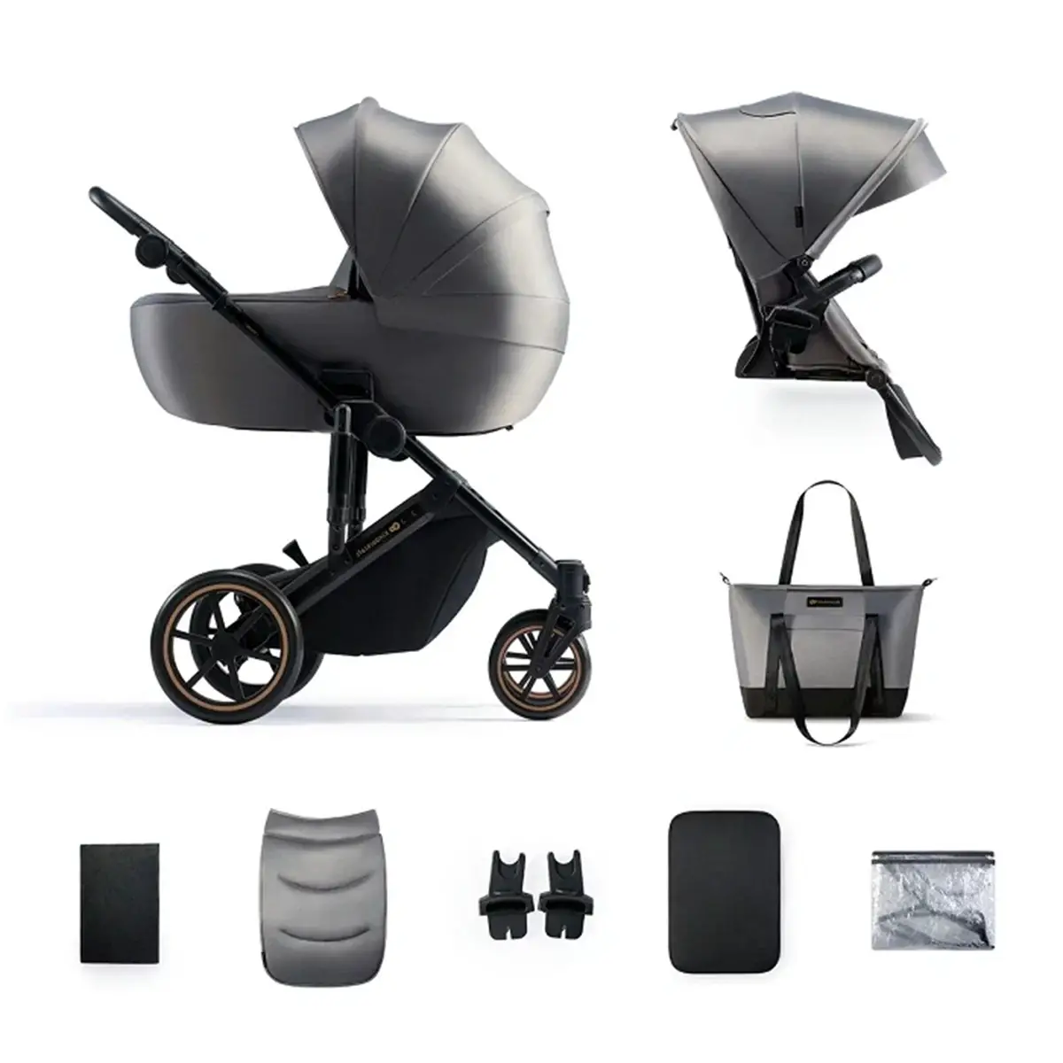 Prime 2 Stroller 2in1 Shadow Grey Kinderkraft - trio e modulari