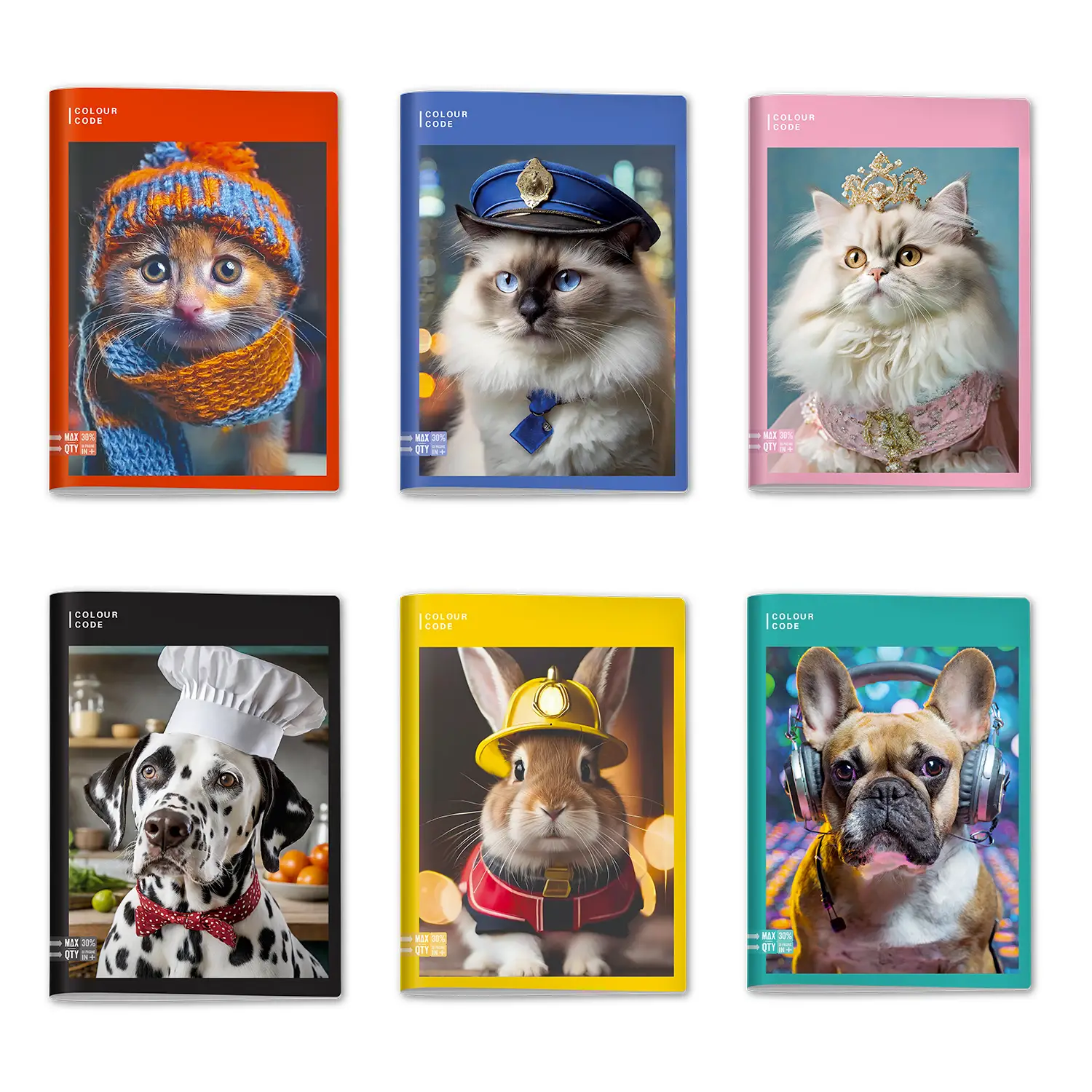 Colour Code Animal Snapshot Quaderno A4 Maxi 96/100 Rigatura 5m - Cancelleria varia