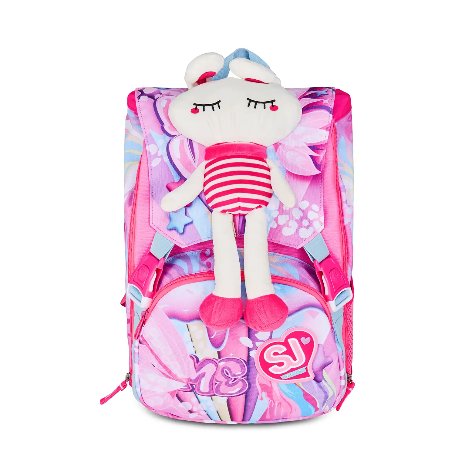 Sj Gang Plushy Rabbit Zaino Scuola Sdoppiabile Big - zaini scuola