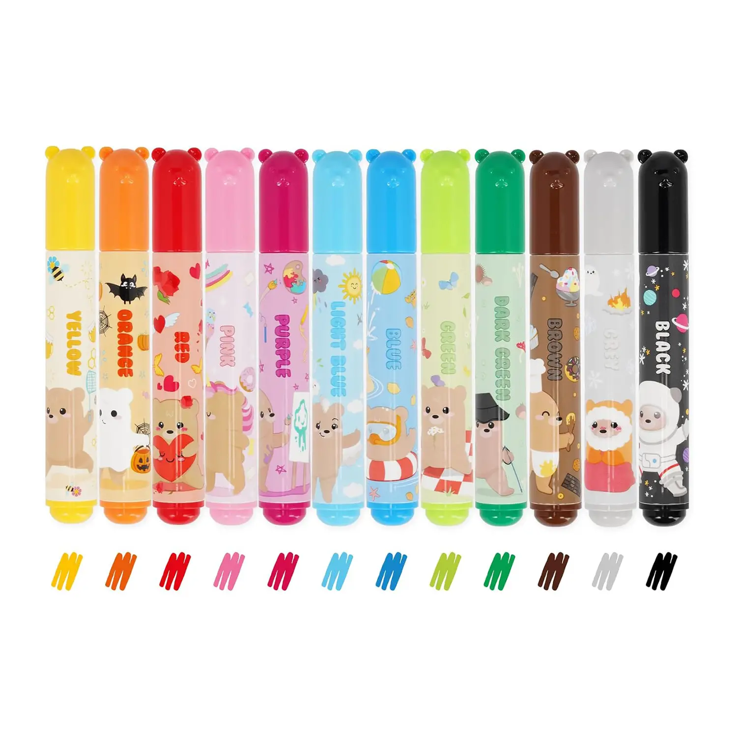 Legami - Set di 12 Pennarelli - Teddy Friends, TEDDY BEAR 12 Colori Assortiti - legami