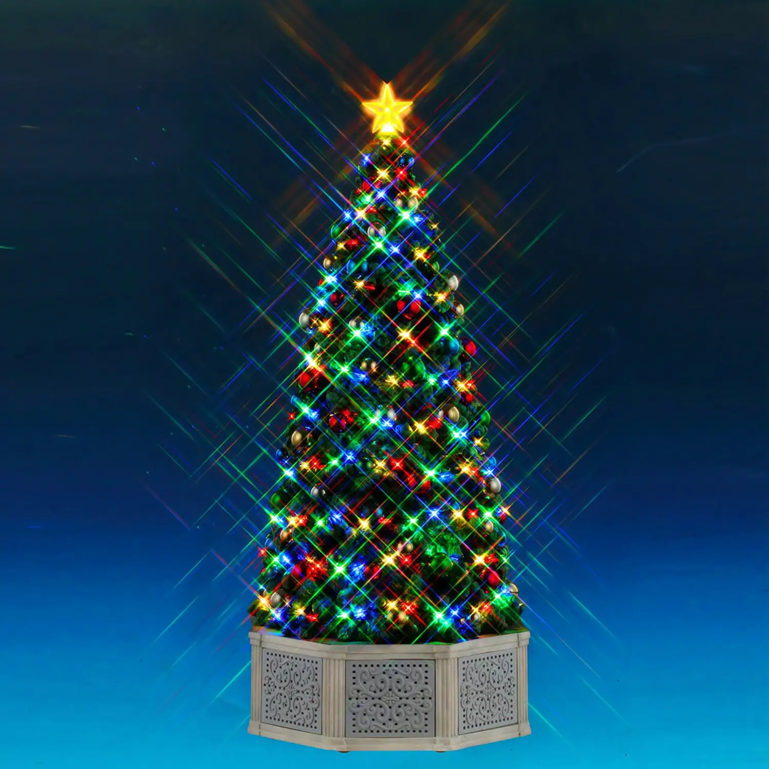 Lemax Musical Tree 54580 – Albero di Natale Luminoso e Musicale Bluetooth con Altoparlante - scene e villaggi