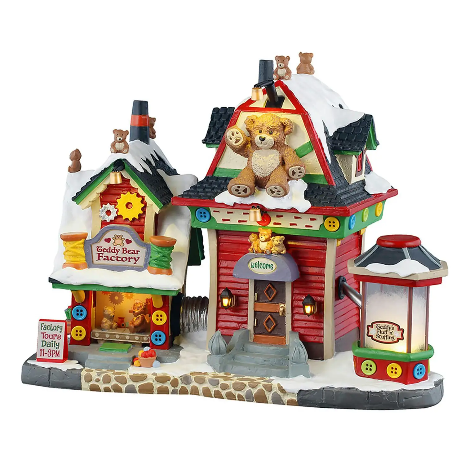 Teddy Bear Factory Lemax con Luci – Edificio Natalizio - scene e villaggi