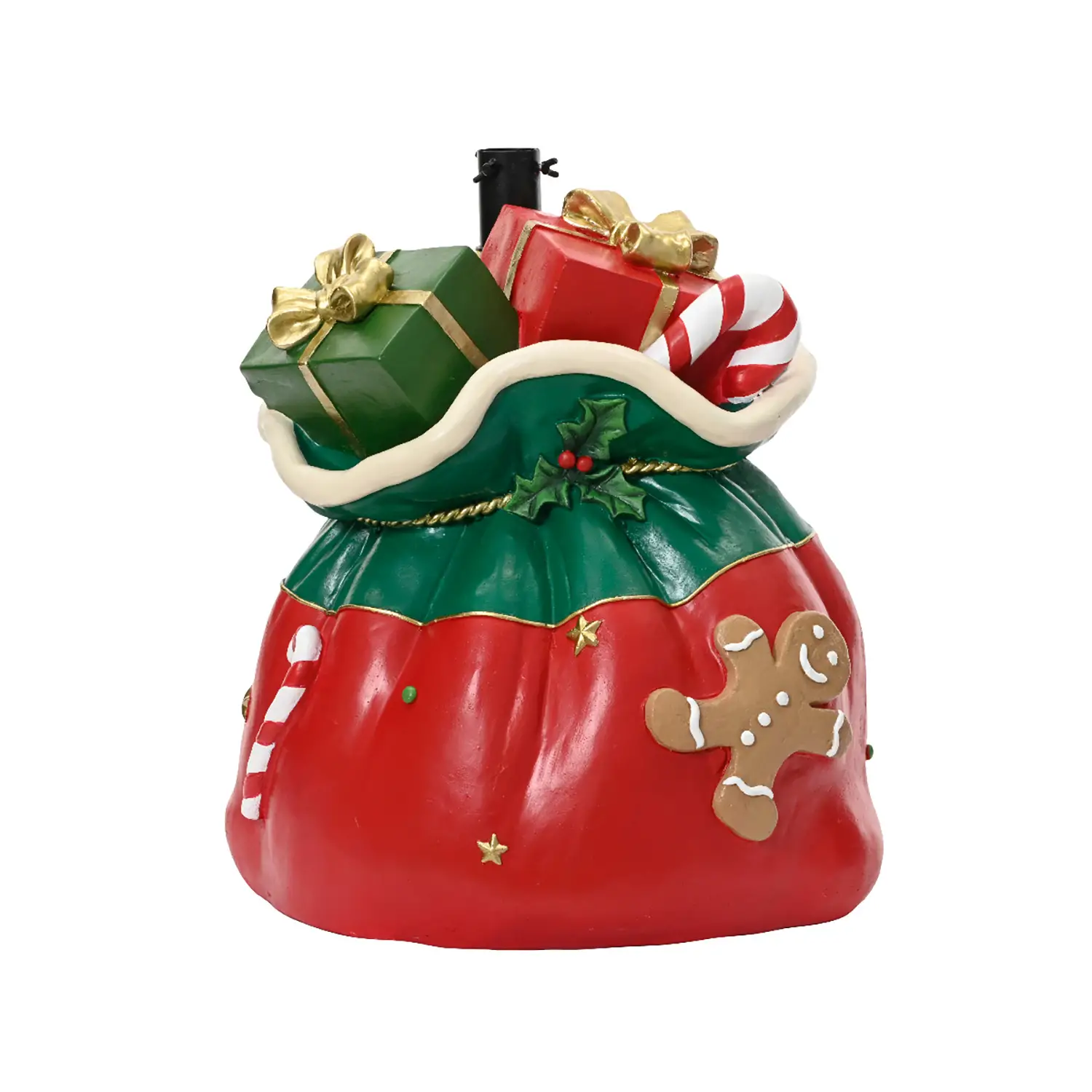 Base Albero di Natale Sacco Regali 42x38x47cm Magnesio Decorato - basi albero