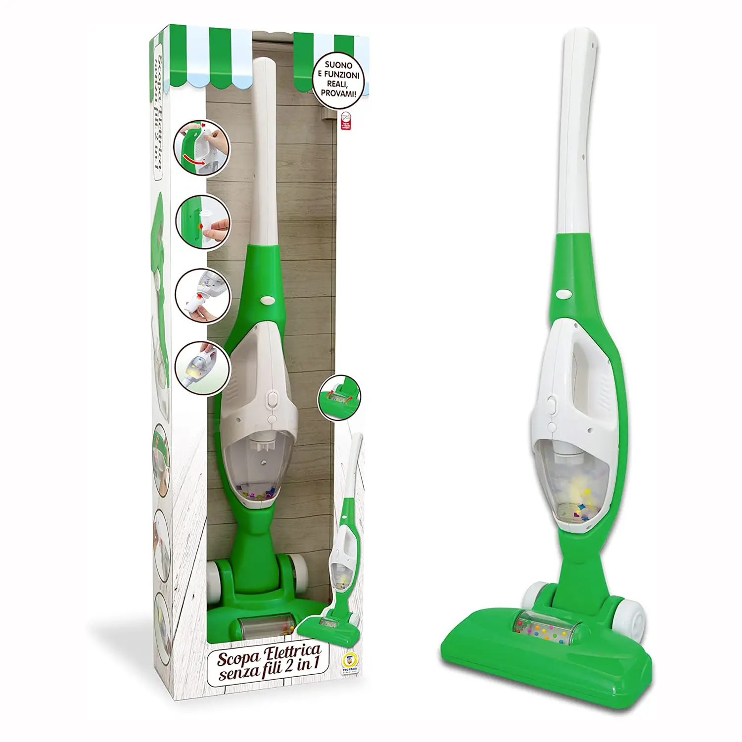 Scopa Elettrica Giocattolo 2 in 1 con Luci e Suoni - modellini