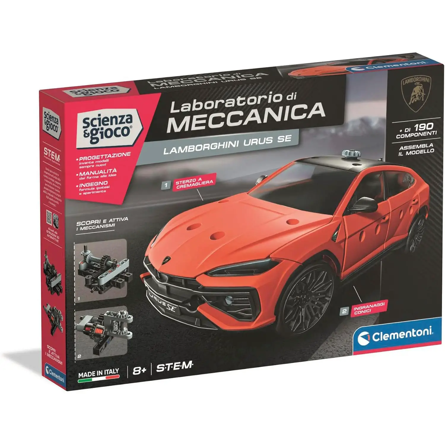 Clementoni Laboratorio di Meccanica Lamborghini Urus SE 190 Pezzi - creatività