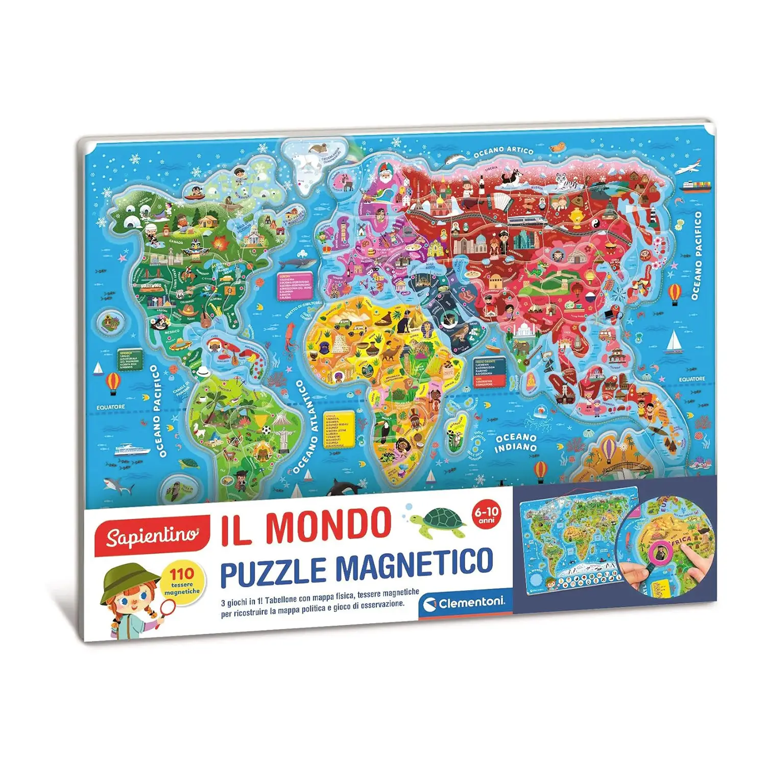 Sapientino Puzzle Magnetico Il Mondo - sapientino