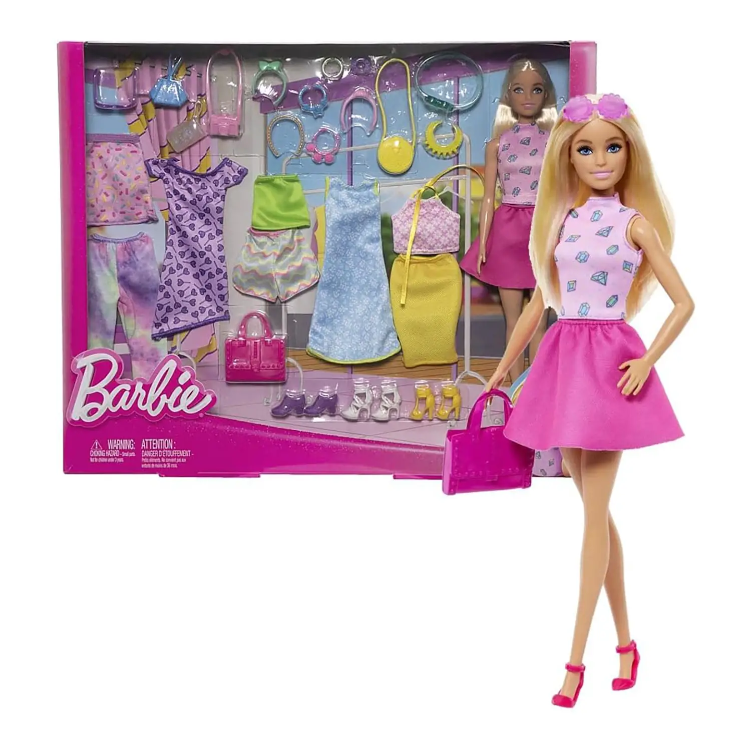 Barbie Bambola con Grande Set Vestiti - collezionabili bambina